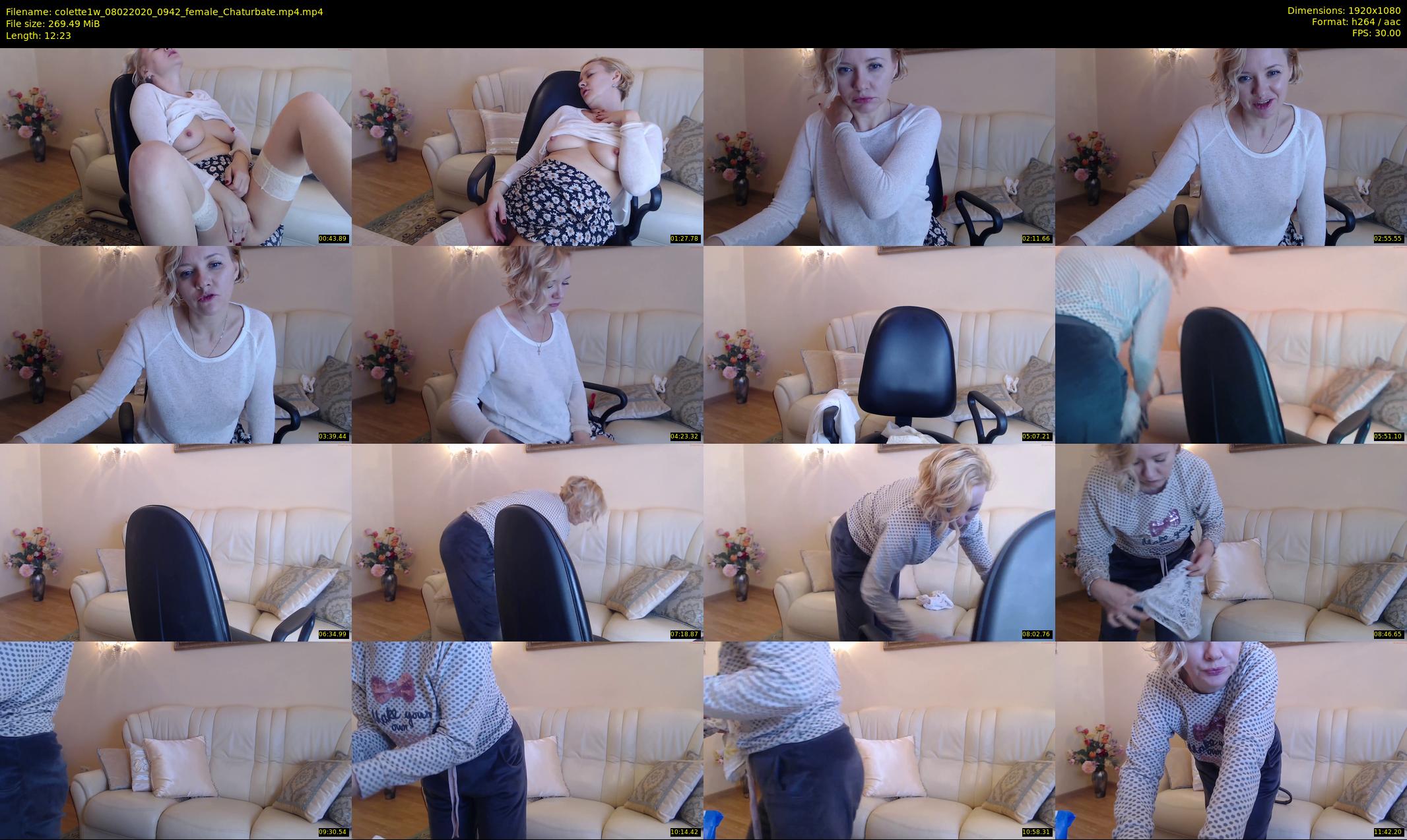 colette1w — 13 minute Chaturbate female cam show recording, 1080p, Feb 8, 2020