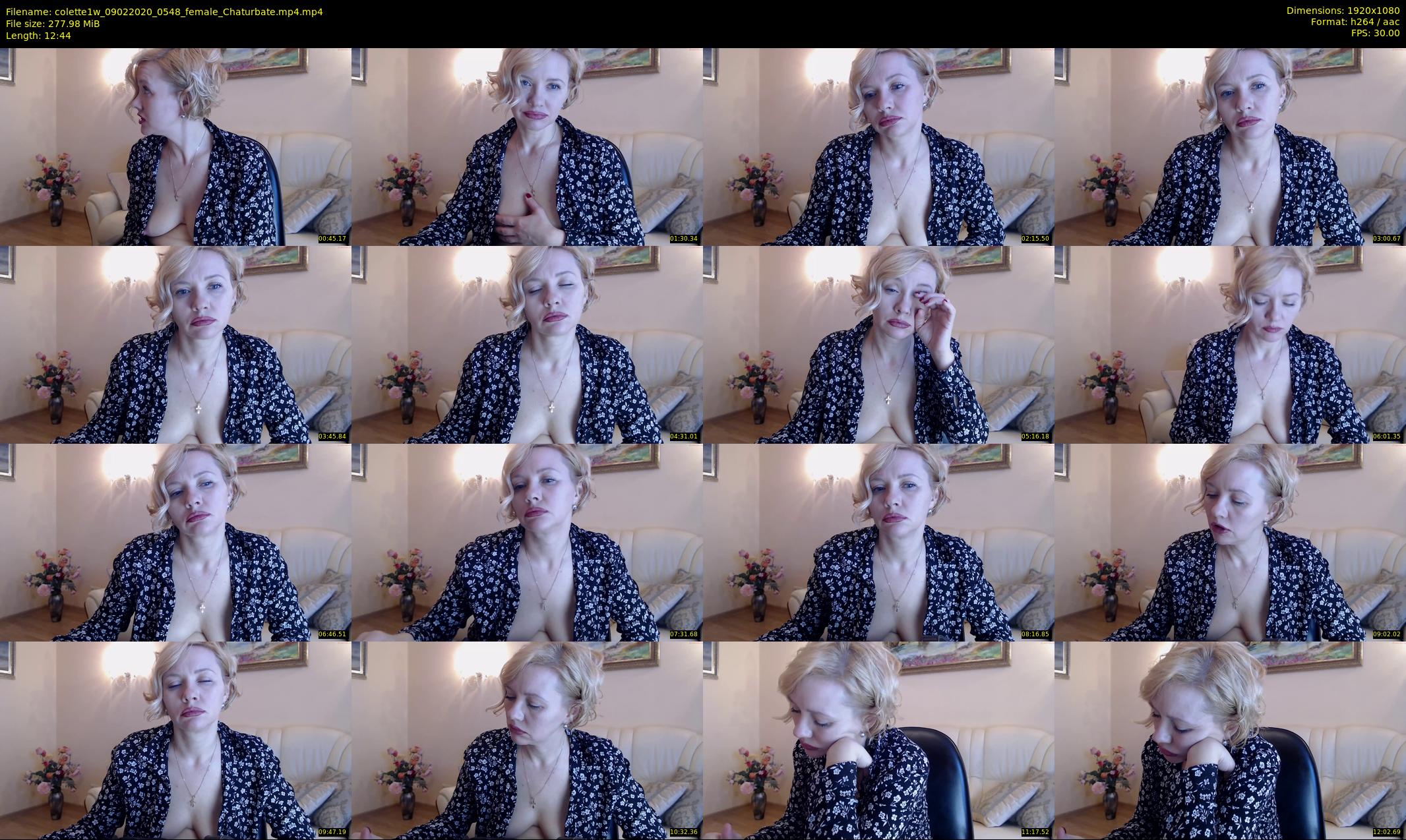 colette1w — 13 minute Chaturbate female cam show recording, 1080p, Feb 9, 2020