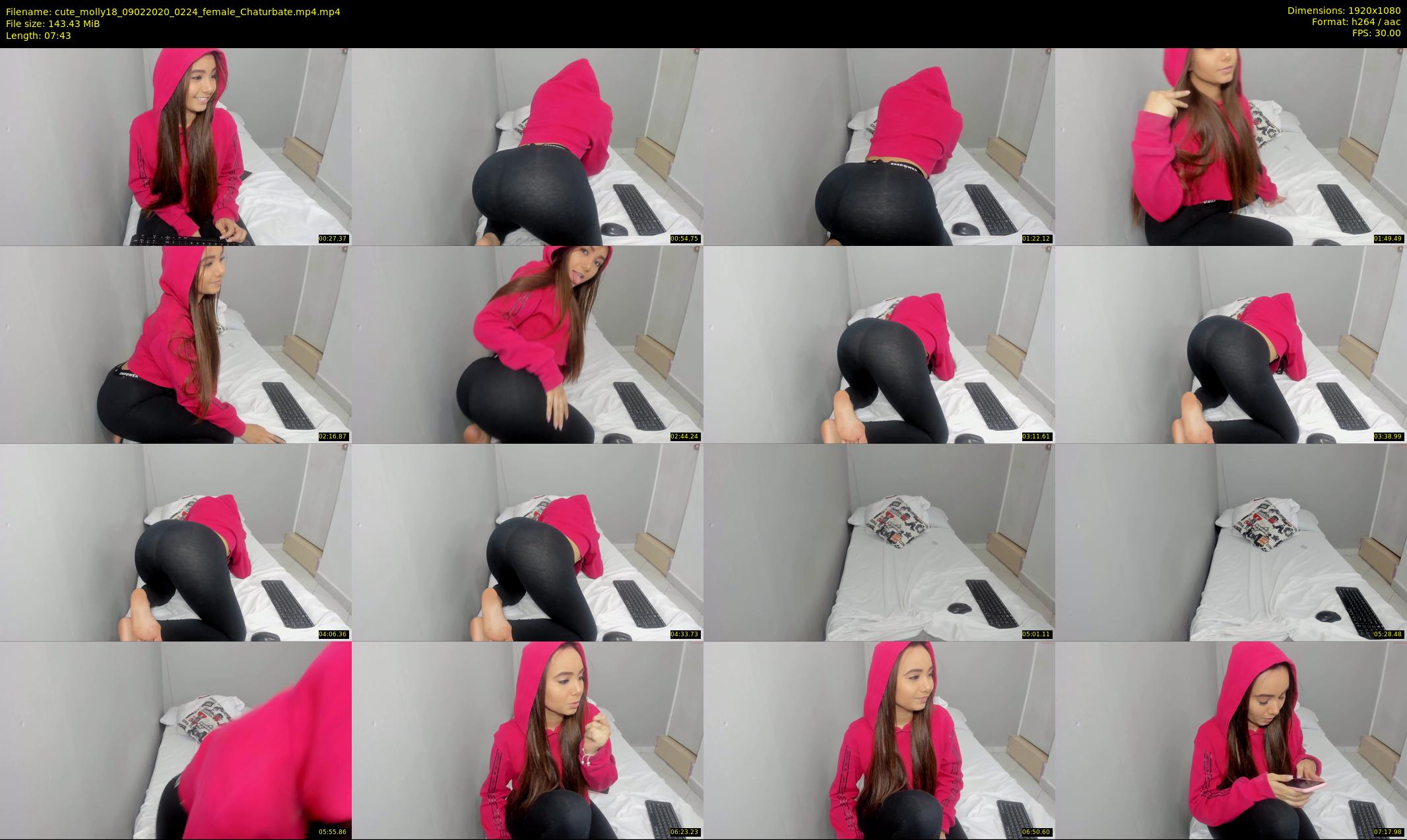 cute_molly18 — 8 minute Chaturbate female cam show recording, 1080p, Feb 9, 2020