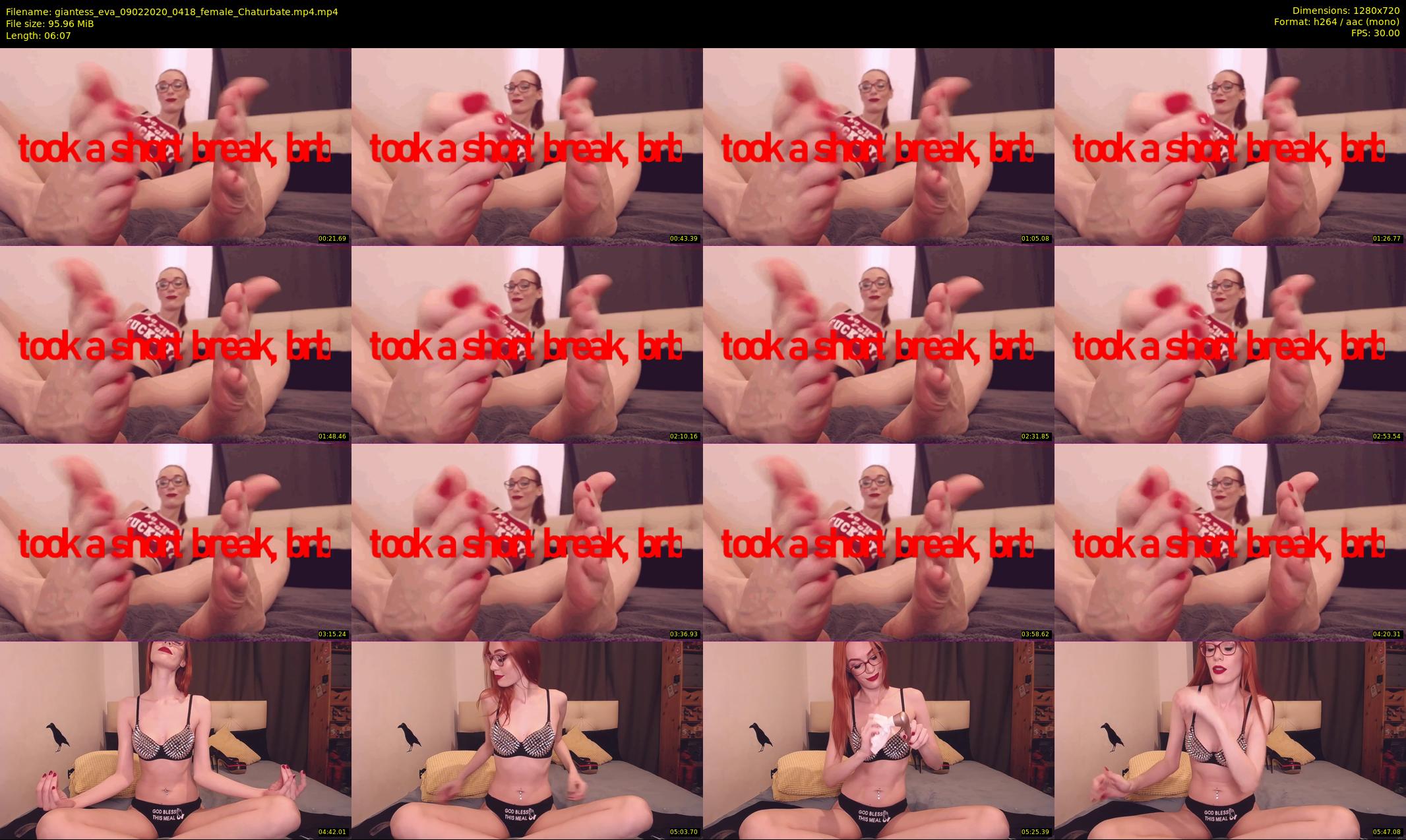 giantess_eva — 7 minute Chaturbate female cam show recording, 720p, Feb 9, 2020