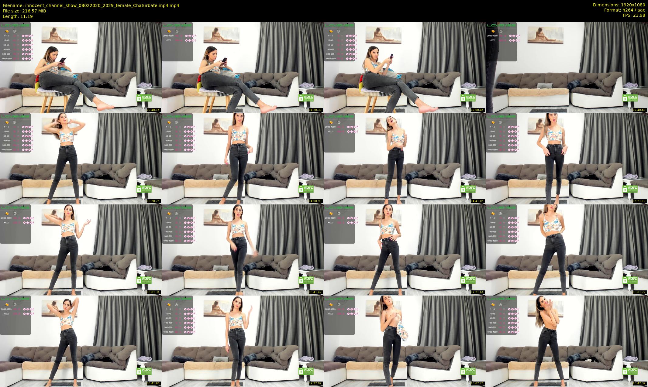 innocent_channel_show — 12 minute Chaturbate female cam show recording, 1080p, Feb 8, 2020