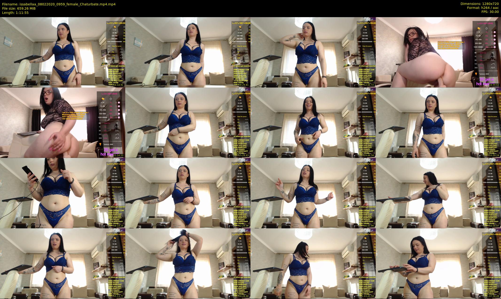 issabellaa — 72 minute Chaturbate female cam show recording, 720p, Feb 8, 2020