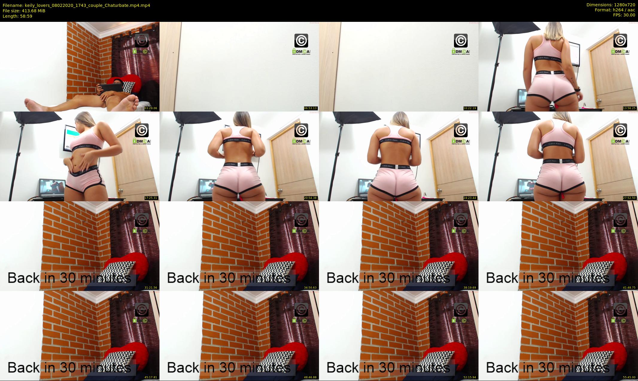 keily_lovers — 59 minute Chaturbate female cam show recording, 720p, Feb 8, 2020