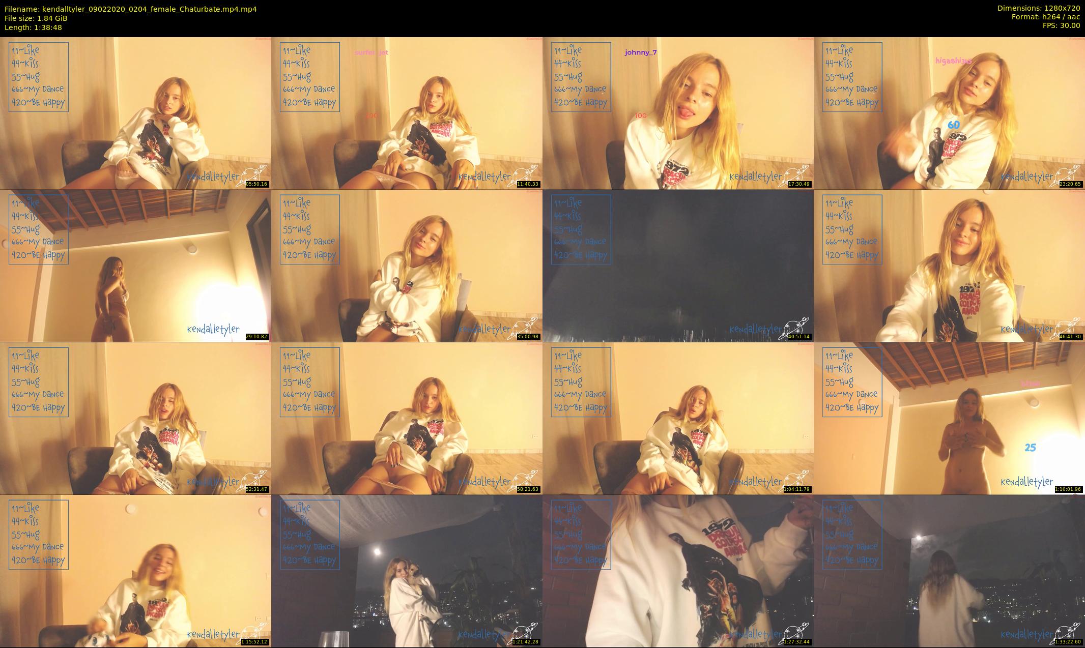 kendalltyler — 99 minute Chaturbate female cam show recording, 720p, Feb 9, 2020