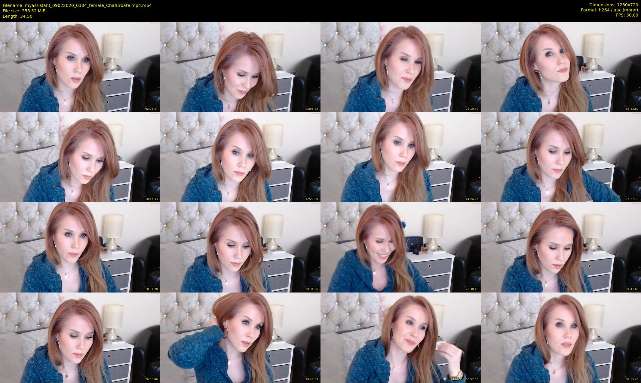 myassistant — 35 minute Chaturbate female cam show recording, 720p, Feb 9, 2020