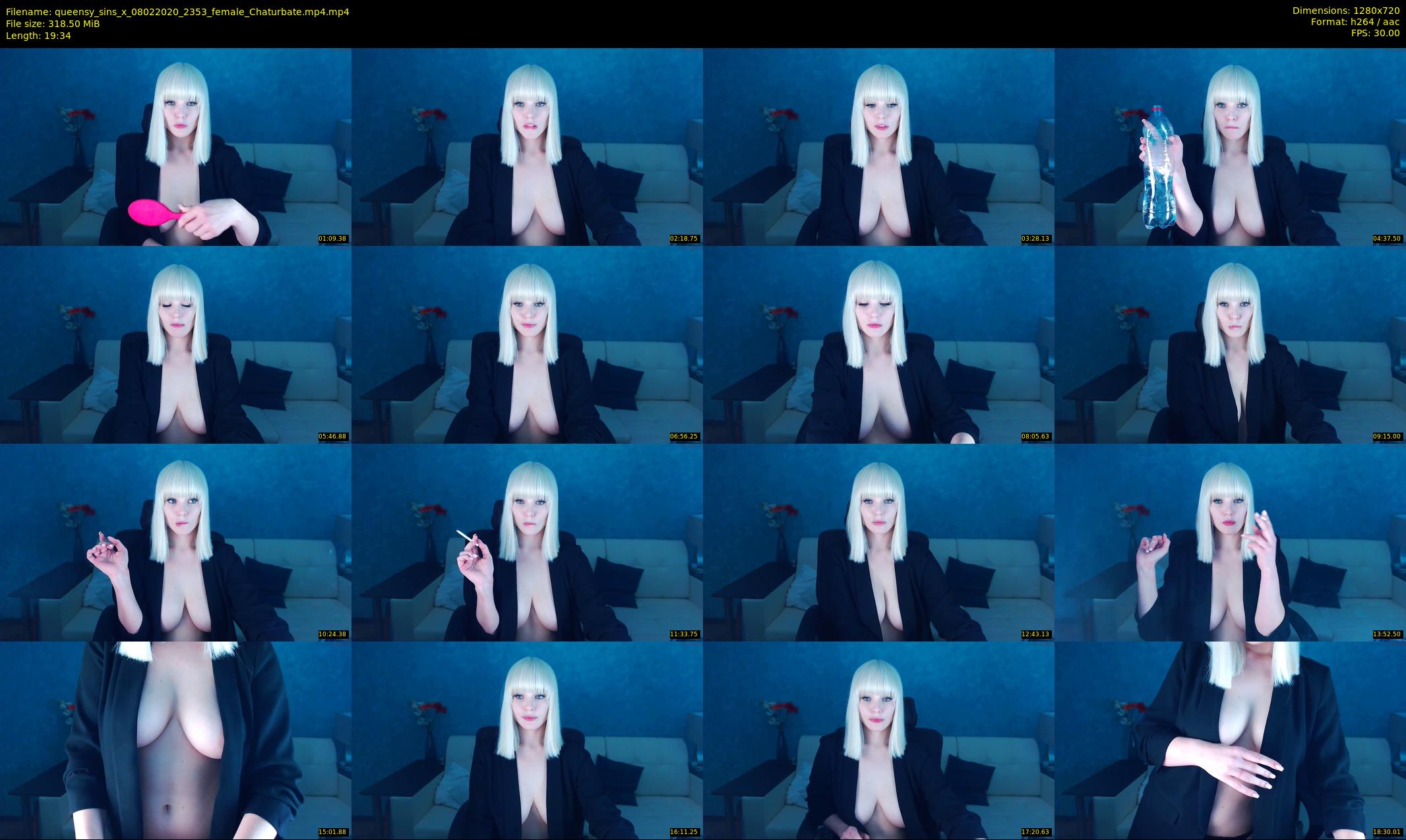 queensy_sins_x — 20 minute Chaturbate female cam show recording, 720p, Feb 8, 2020
