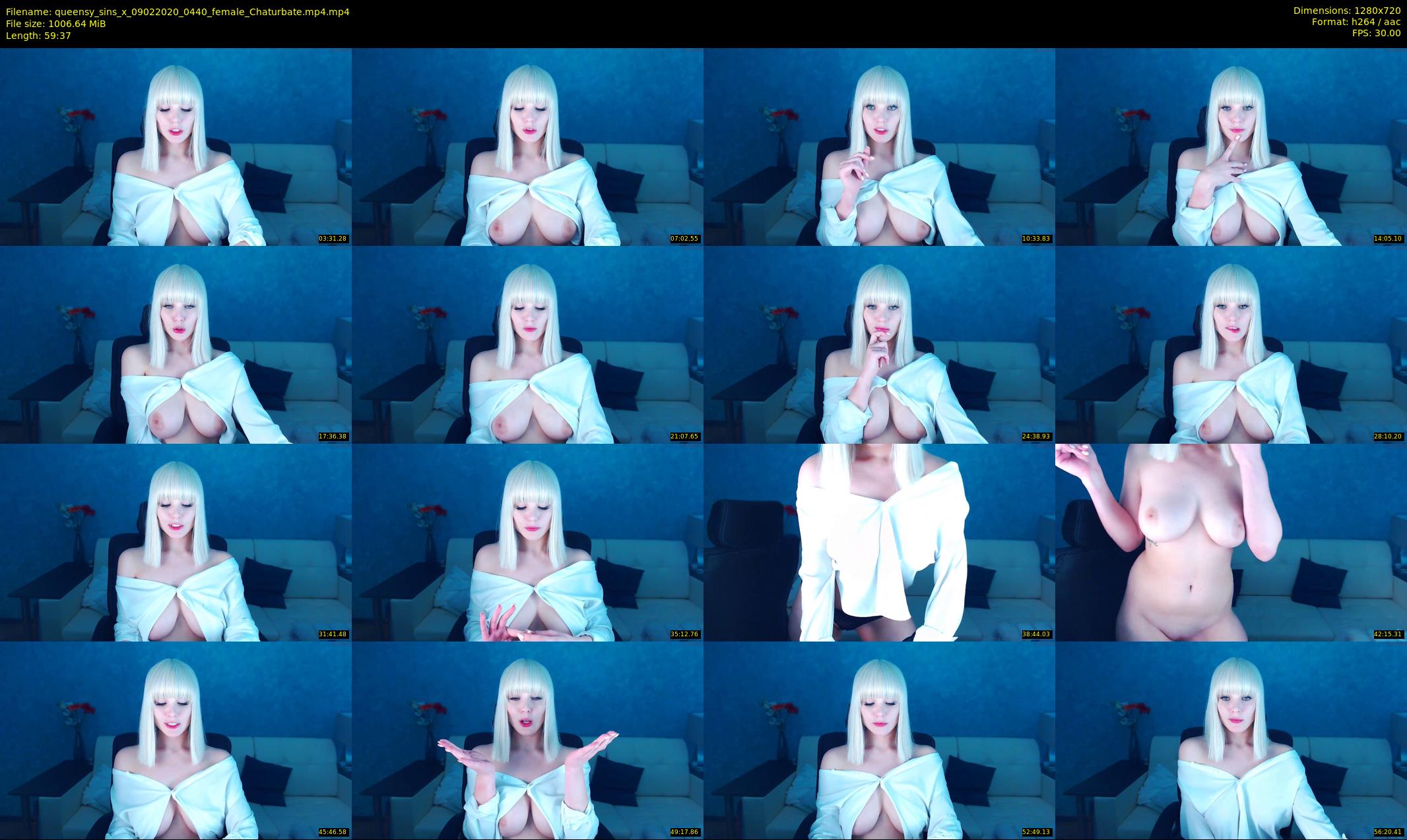 queensy_sins_x — 60 minute Chaturbate female cam show recording, 720p, Feb 9, 2020