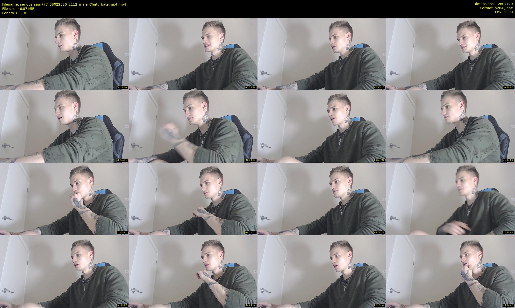 serious_sam777 — 4 minute Chaturbate male cam show recording, 720p, Feb 8, 2020