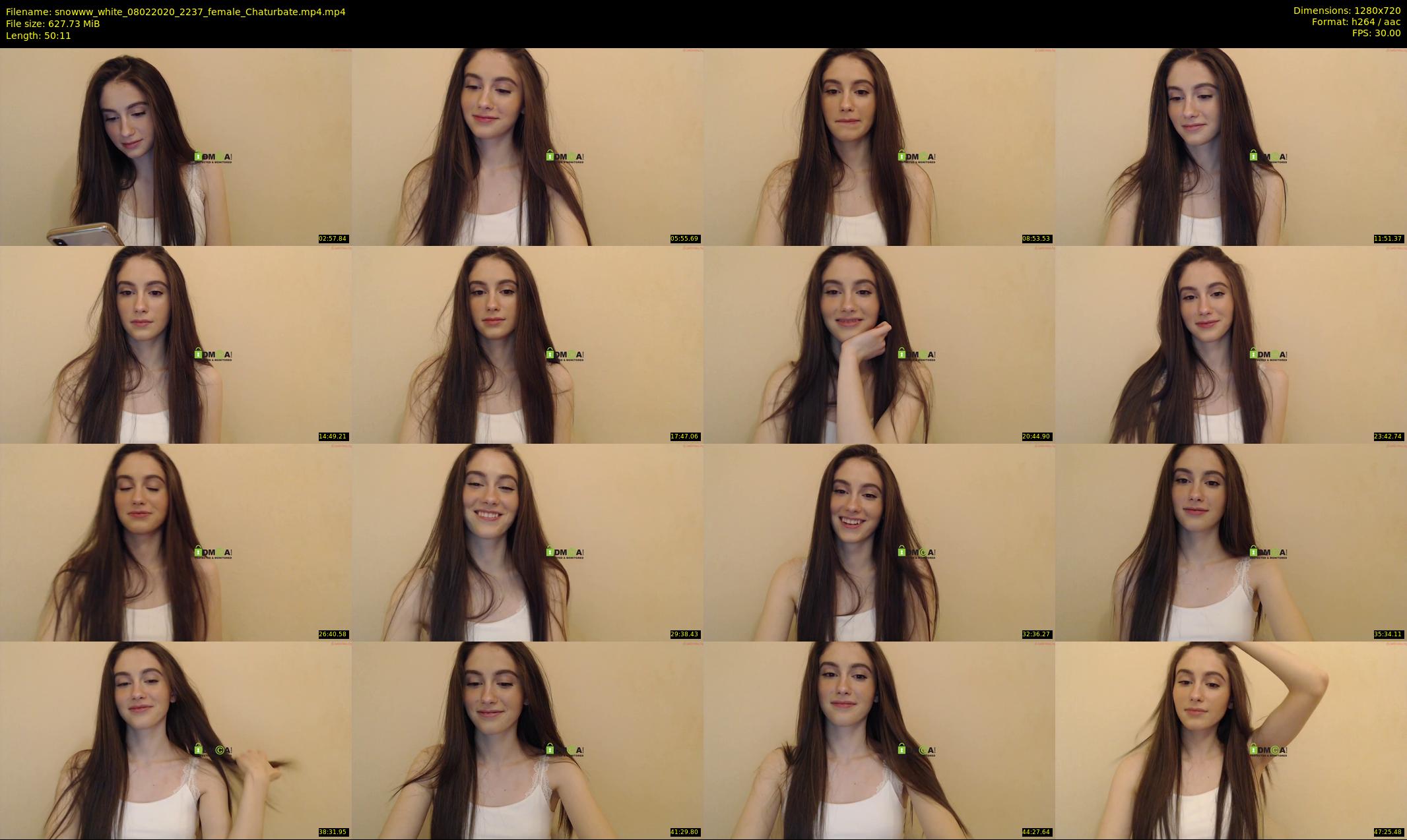 snowww_white — 51 minute Chaturbate female cam show recording, 720p, Feb 8, 2020