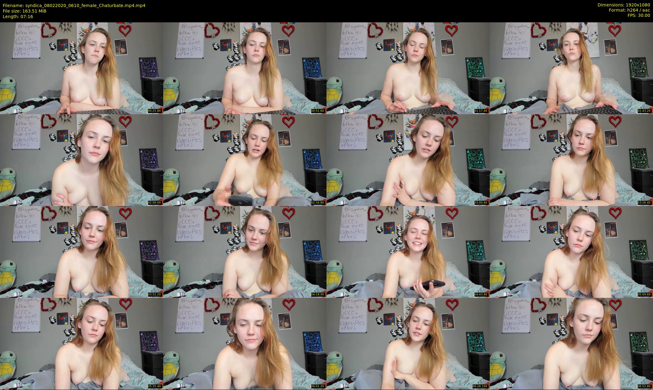 syndica — 8 minute Chaturbate female cam show recording, 1080p, Feb 8, 2020