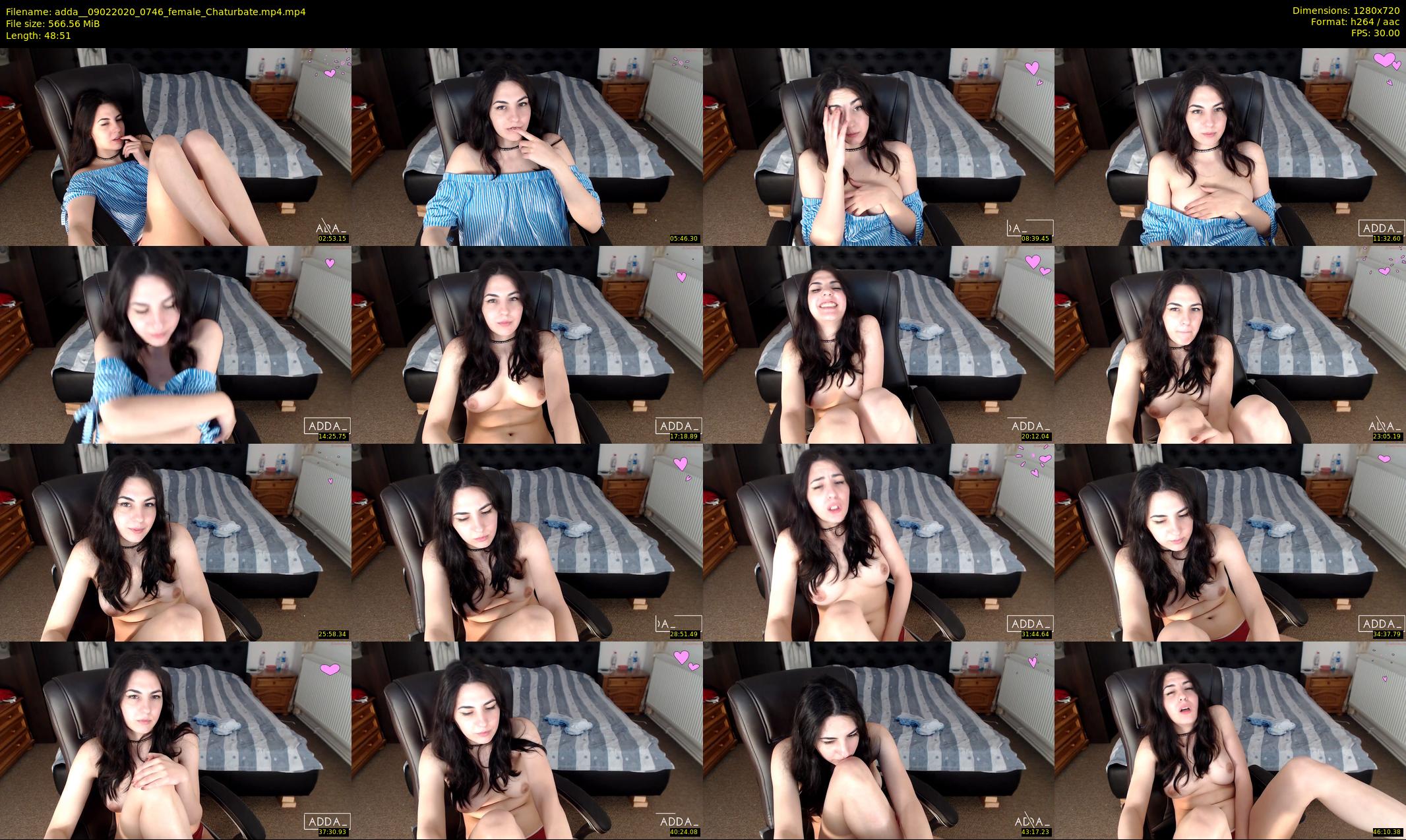 adda_ — 49 minute Chaturbate female cam show recording, 720p, Feb 9, 2020