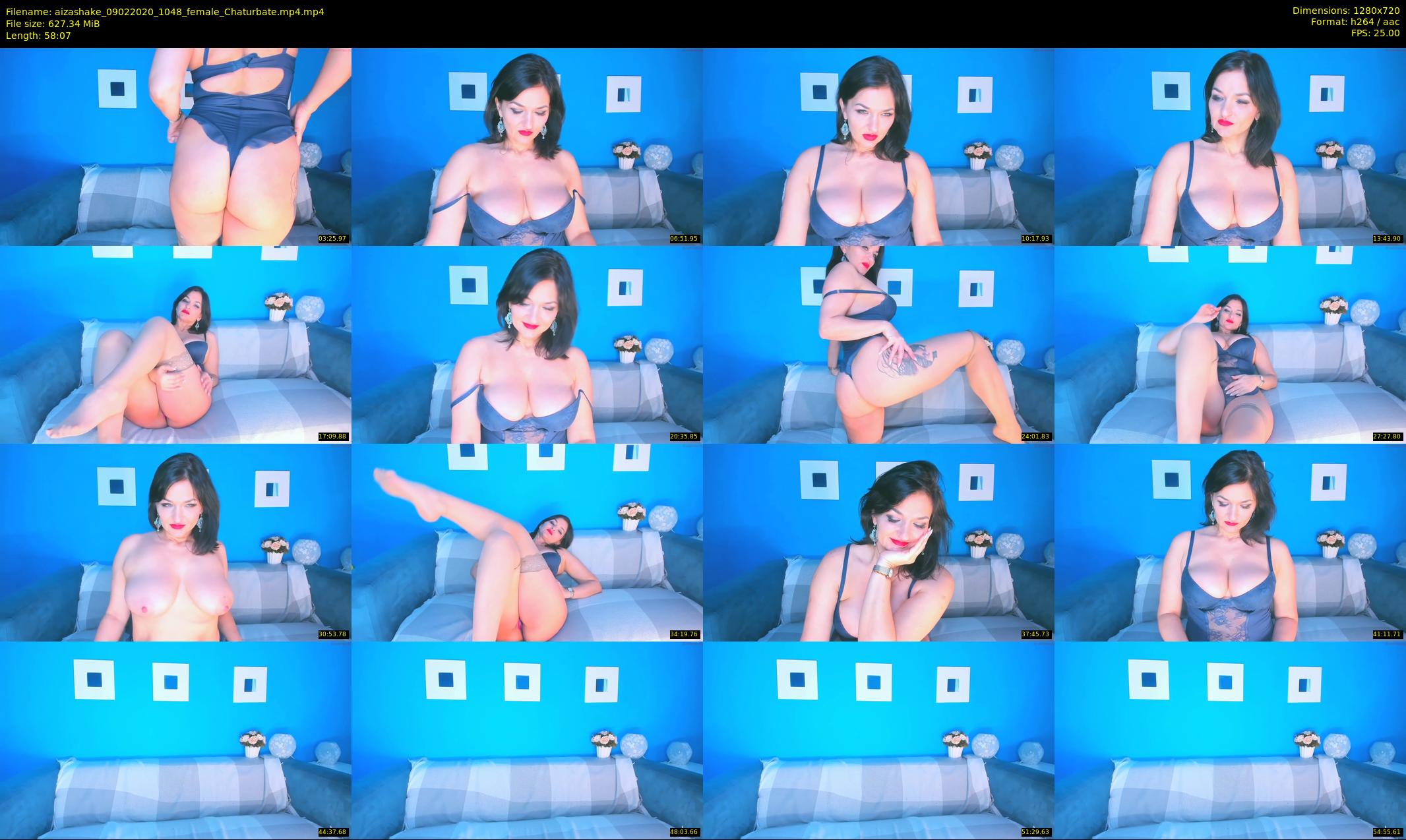 aizashake — 59 minute Chaturbate female cam show recording, 720p, Feb 9, 2020