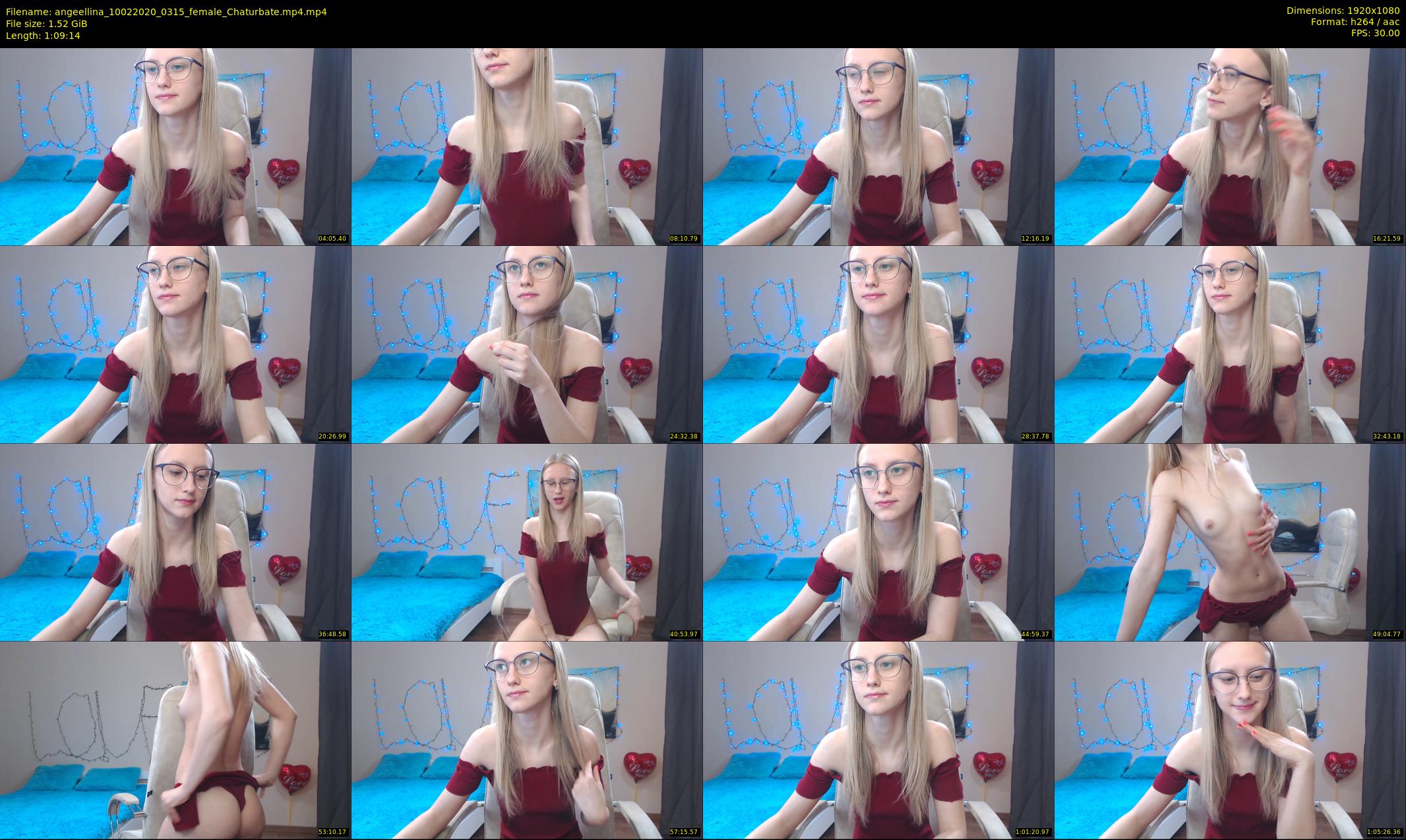 angeellina — 70 minute Chaturbate female cam show recording, 1080p, Feb 10, 2020
