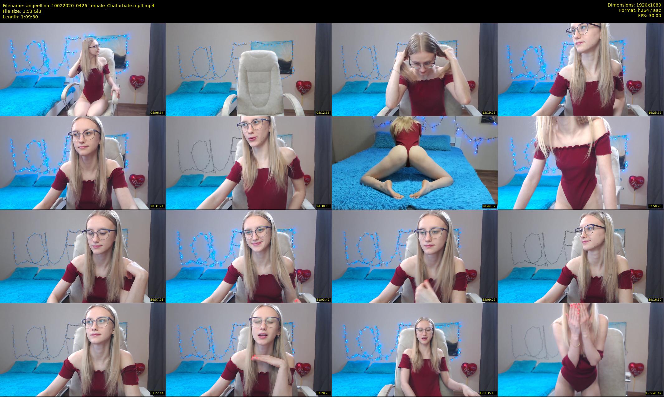 angeellina — 70 minute Chaturbate female cam show recording, 1080p, Feb 10, 2020