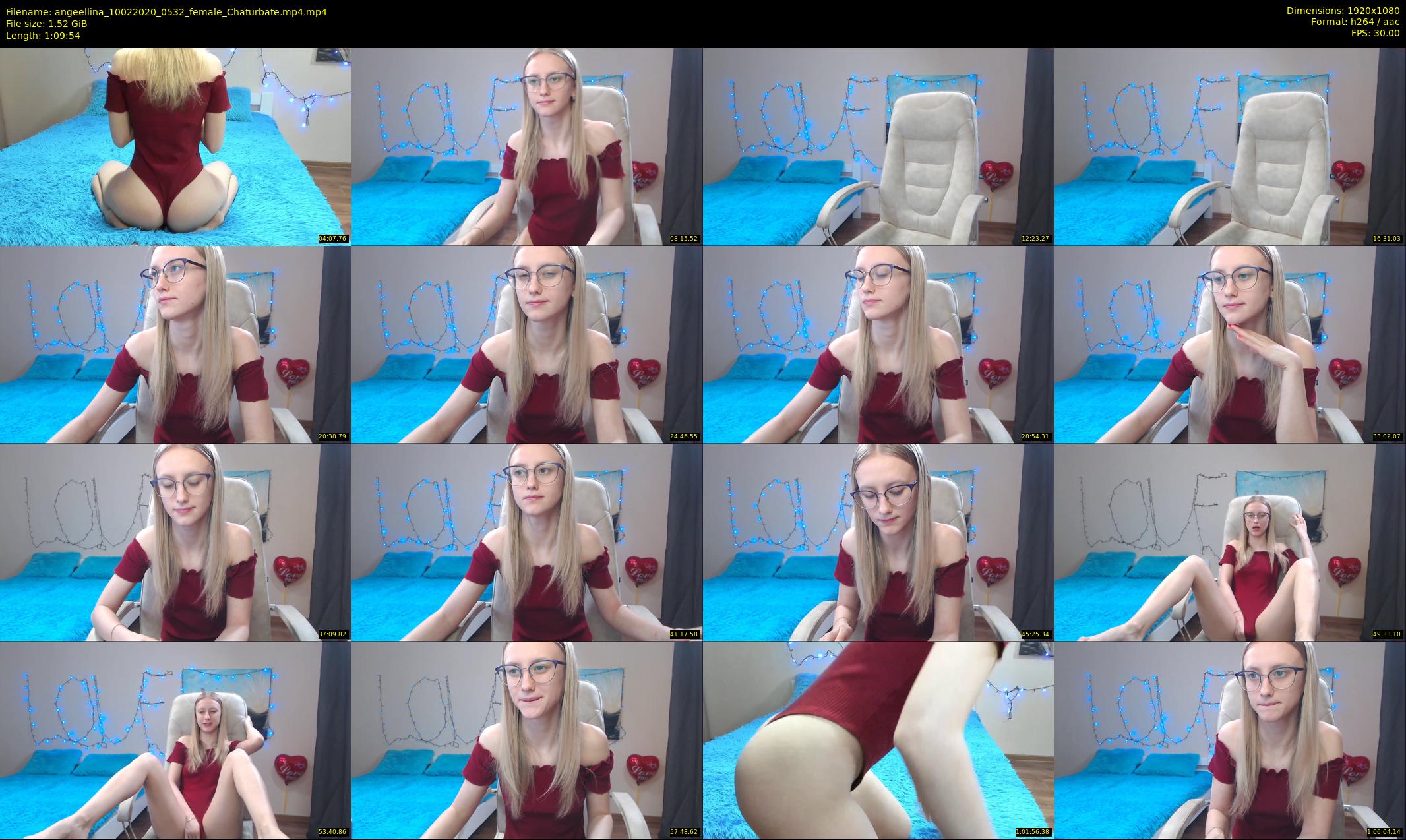 angeellina — 70 minute Chaturbate female cam show recording, 1080p, Feb 10, 2020