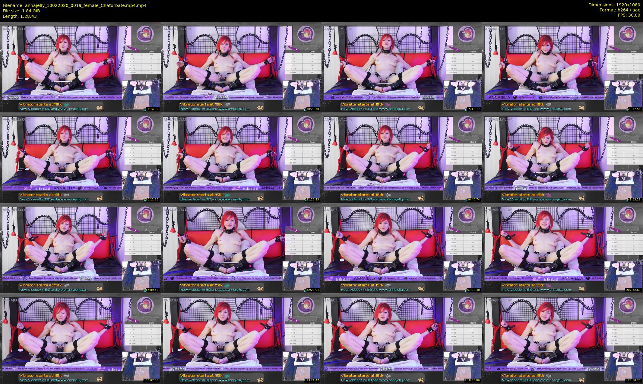 annajelly — 89 minute Chaturbate couple cam show recording, 1080p, Feb 10, 2020