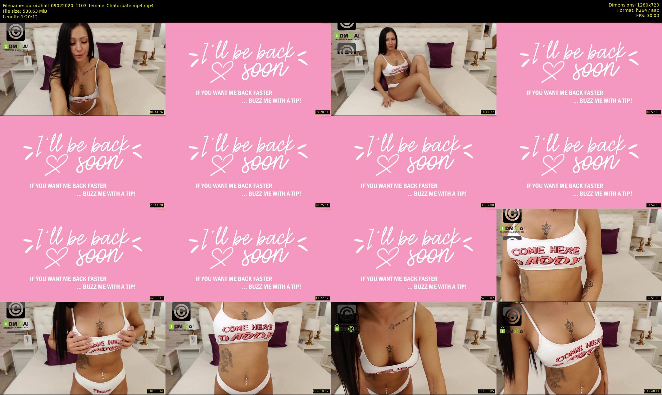 aurorahall — 81 minute Chaturbate female cam show recording, 720p, Feb 9, 2020
