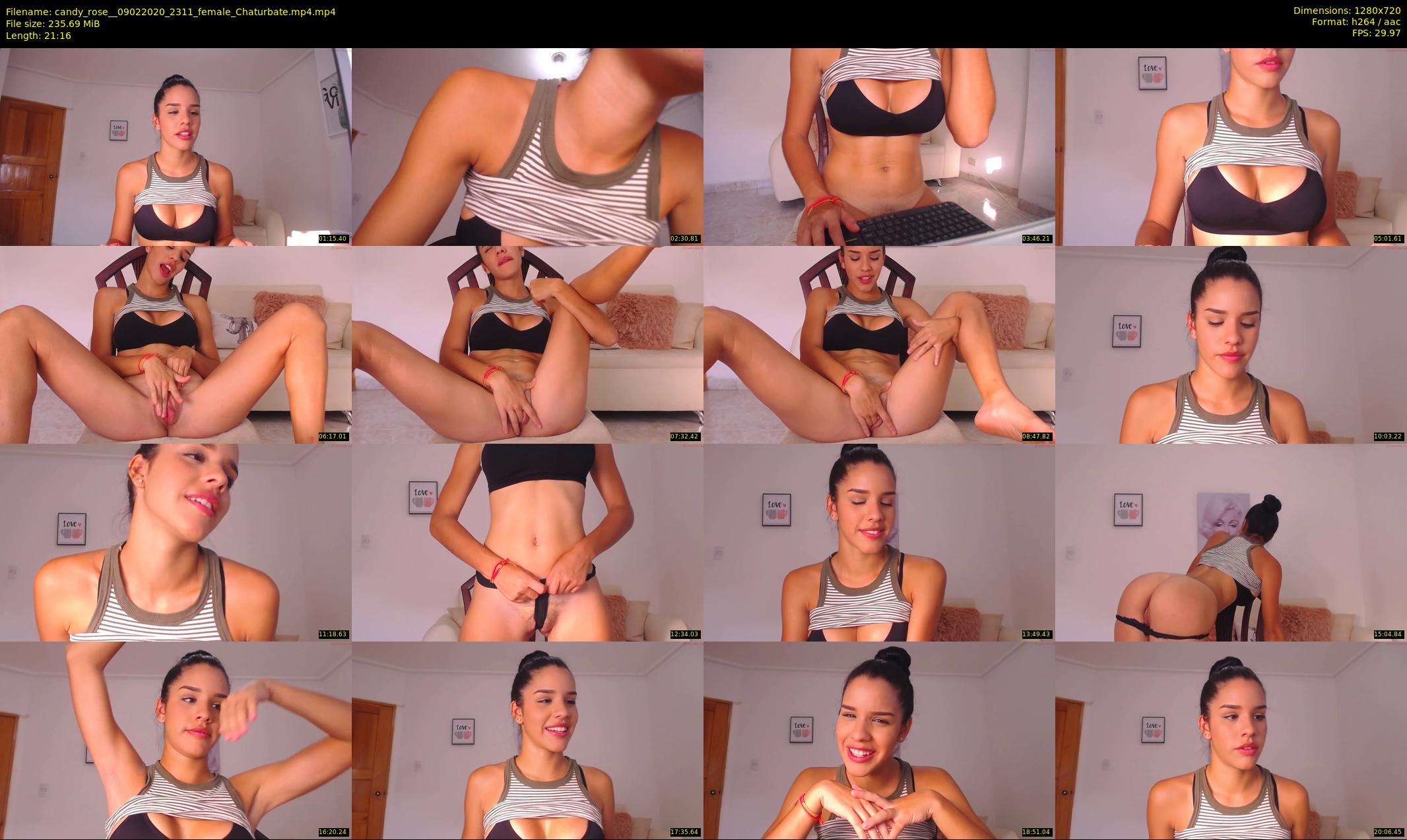 candy_rose_ — 22 minute Chaturbate female cam show recording, 720p, Feb 9, 2020