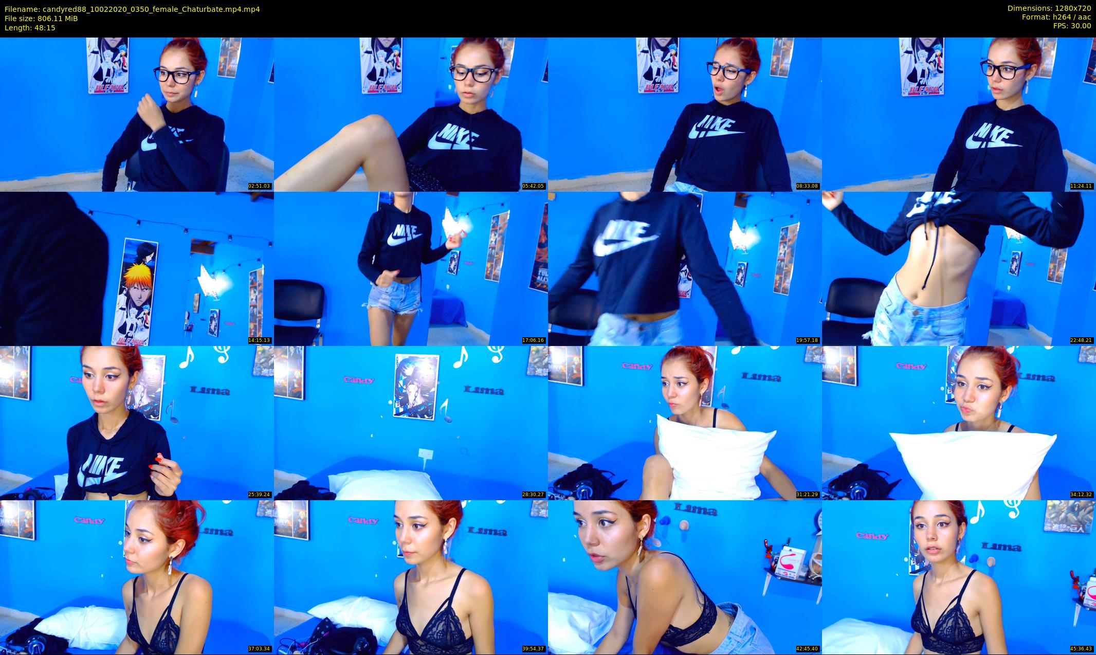 candyred88 — 49 minute Chaturbate female cam show recording, 720p, Feb 10, 2020