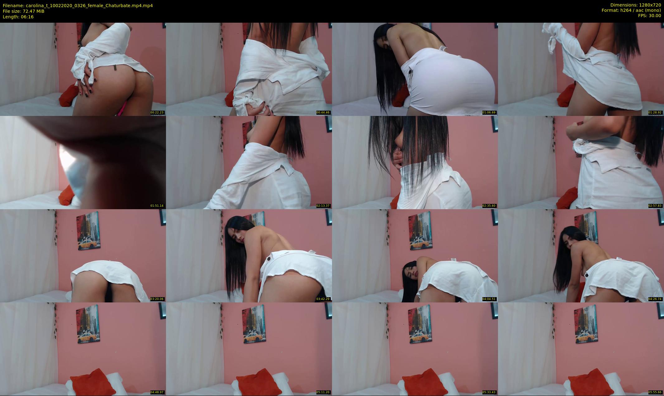 carolina_t — 7 minute Chaturbate female cam show recording, 720p, Feb 10, 2020