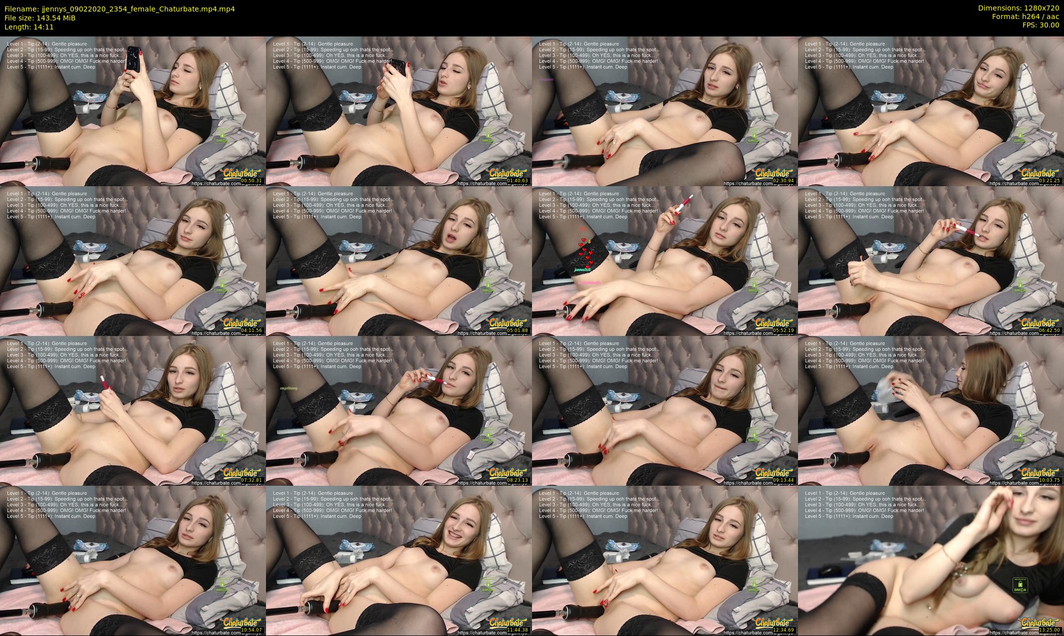 jjennys — 15 minute Chaturbate female cam show recording, 720p, Feb 9, 2020