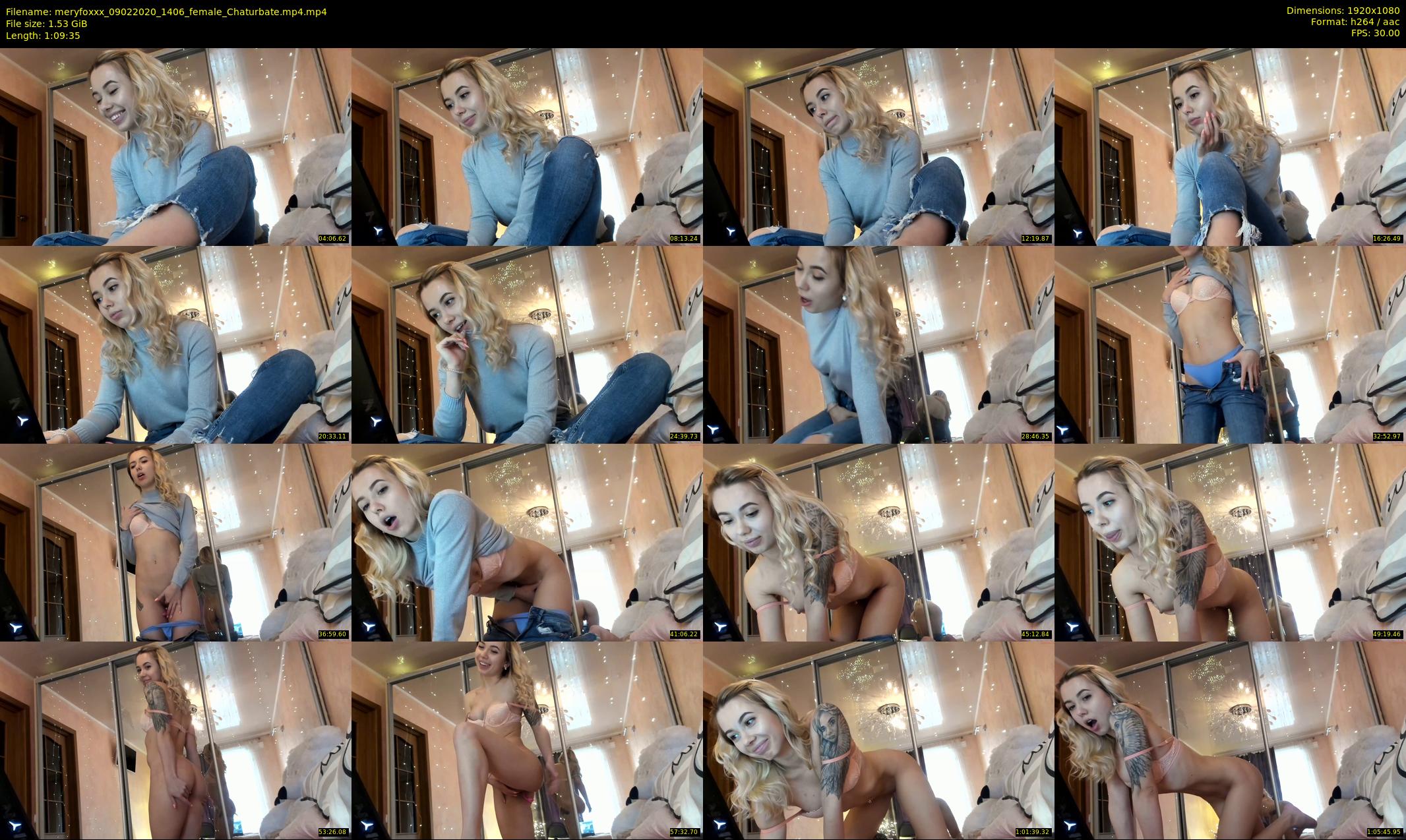 meryfoxxx — 70 minute Chaturbate female cam show recording, 1080p, Feb 9, 2020