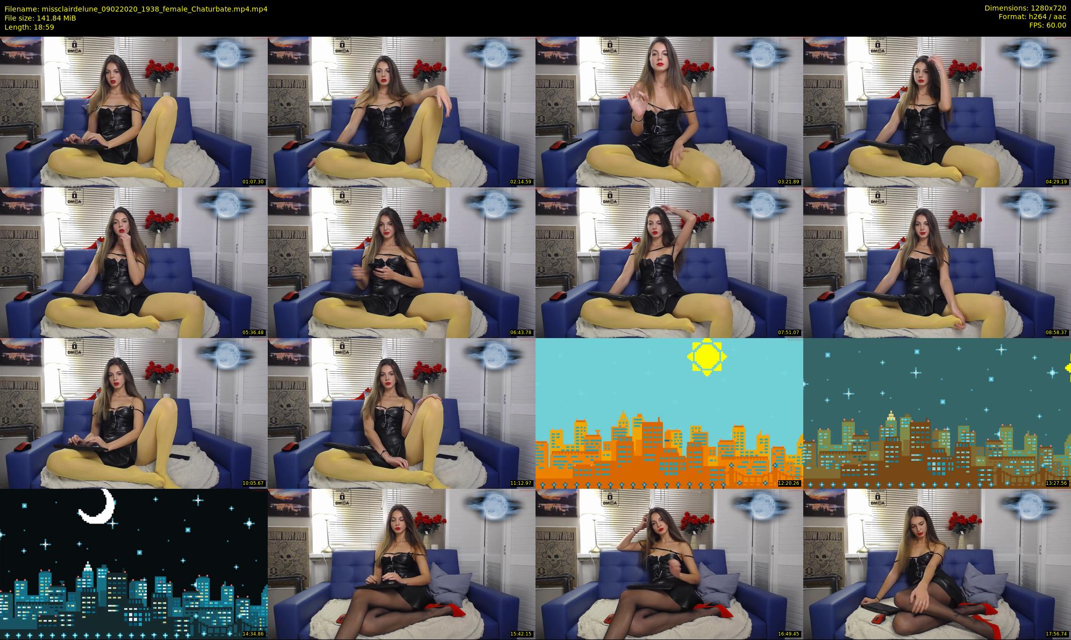 missclairdelune — 19 minute Chaturbate female cam show recording, 720p, Feb 9, 2020