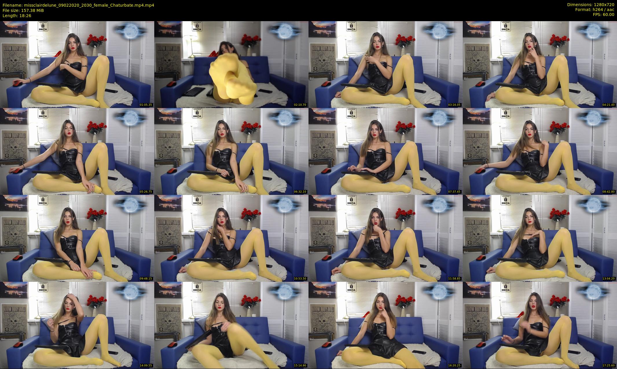 missclairdelune — 19 minute Chaturbate female cam show recording, 720p, Feb 9, 2020