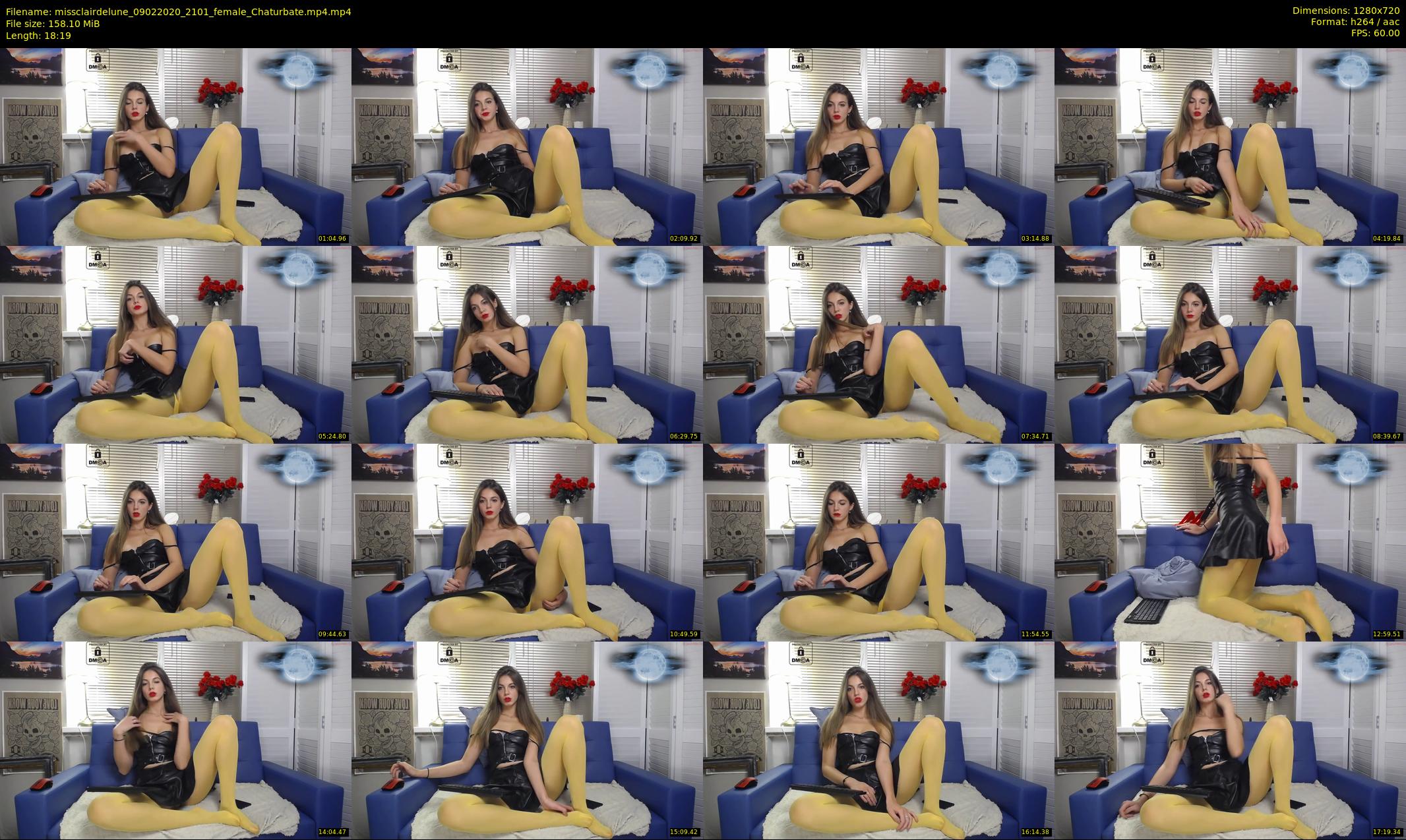 missclairdelune — 19 minute Chaturbate female cam show recording, 720p, Feb 9, 2020
