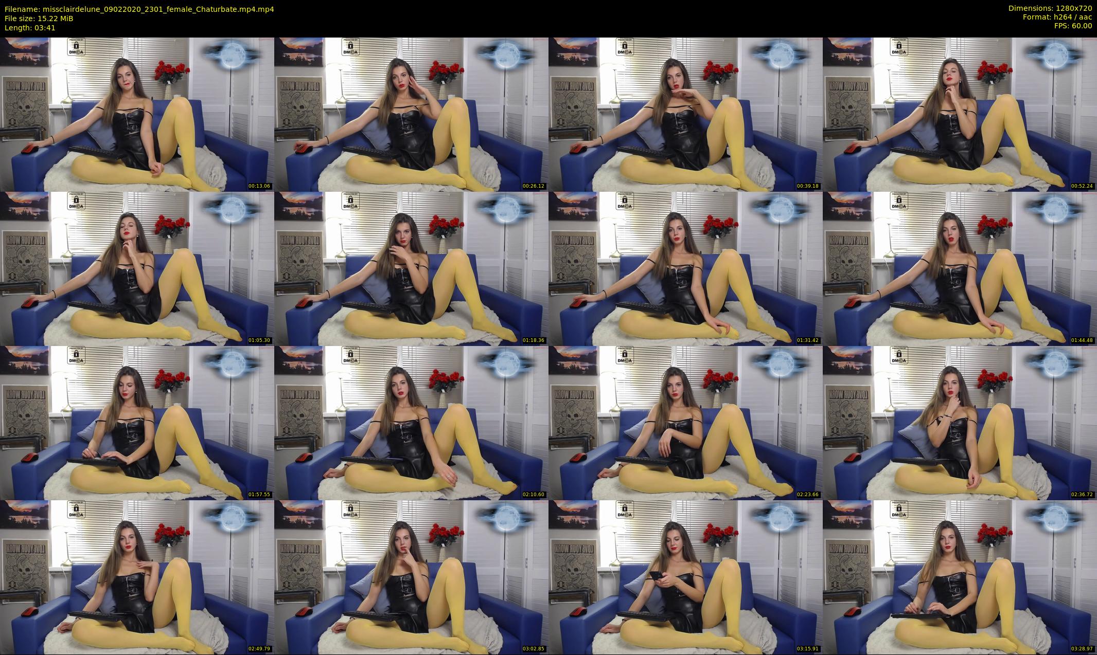 missclairdelune — 4 minute Chaturbate female cam show recording, 720p, Feb 9, 2020