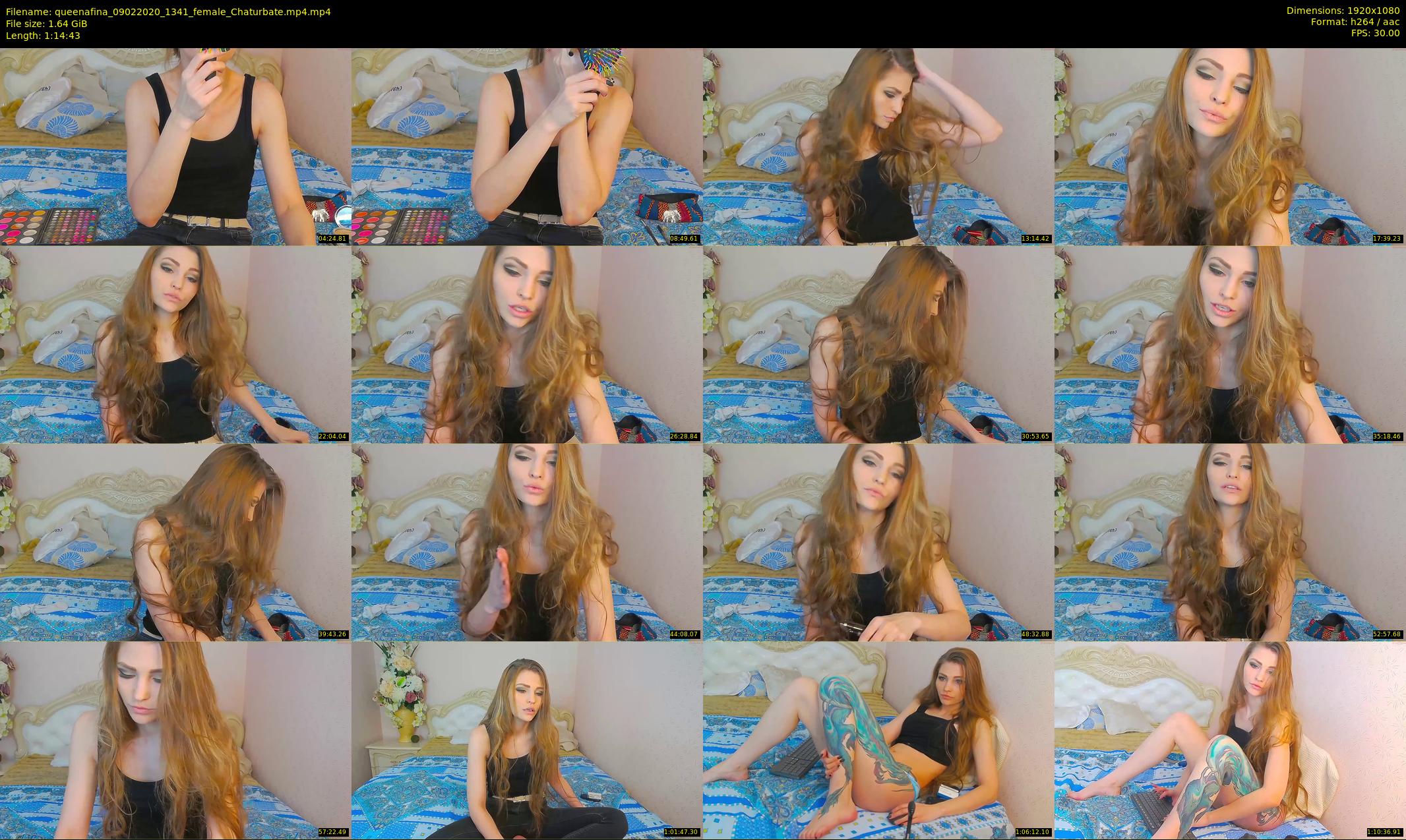 queenafina — 75 minute Chaturbate female cam show recording, 1080p, Feb 9, 2020