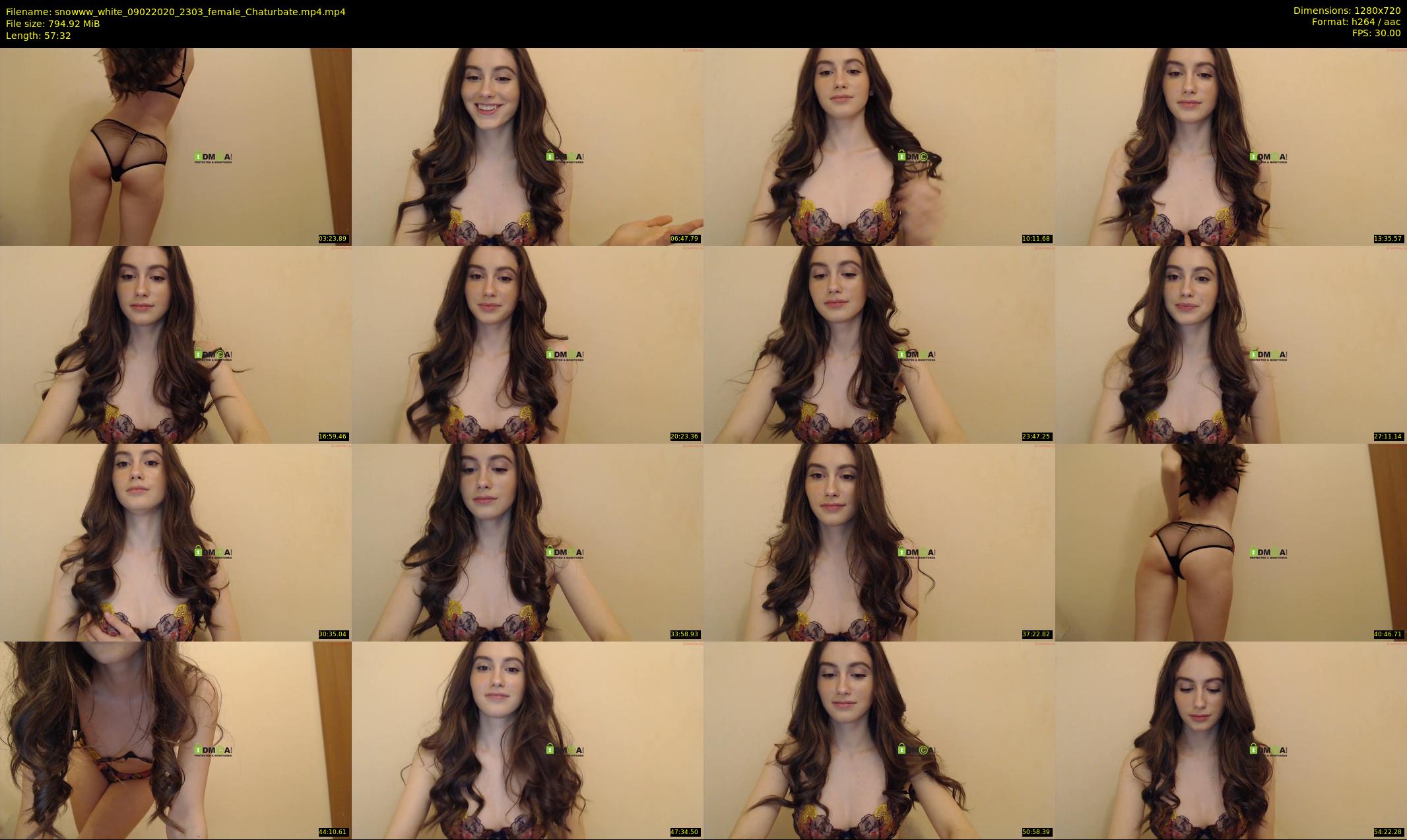 snowww_white — 58 minute Chaturbate female cam show recording, 720p, Feb 9, 2020