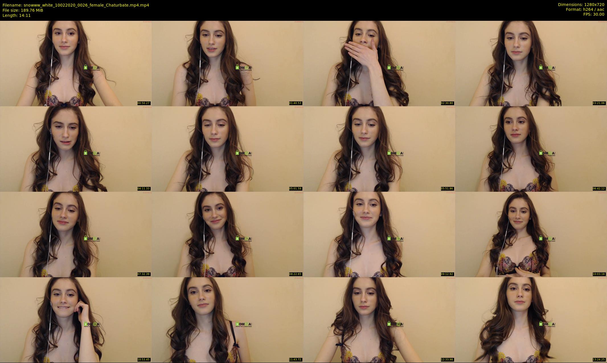 snowww_white — 15 minute Chaturbate female cam show recording, 720p, Feb 10, 2020