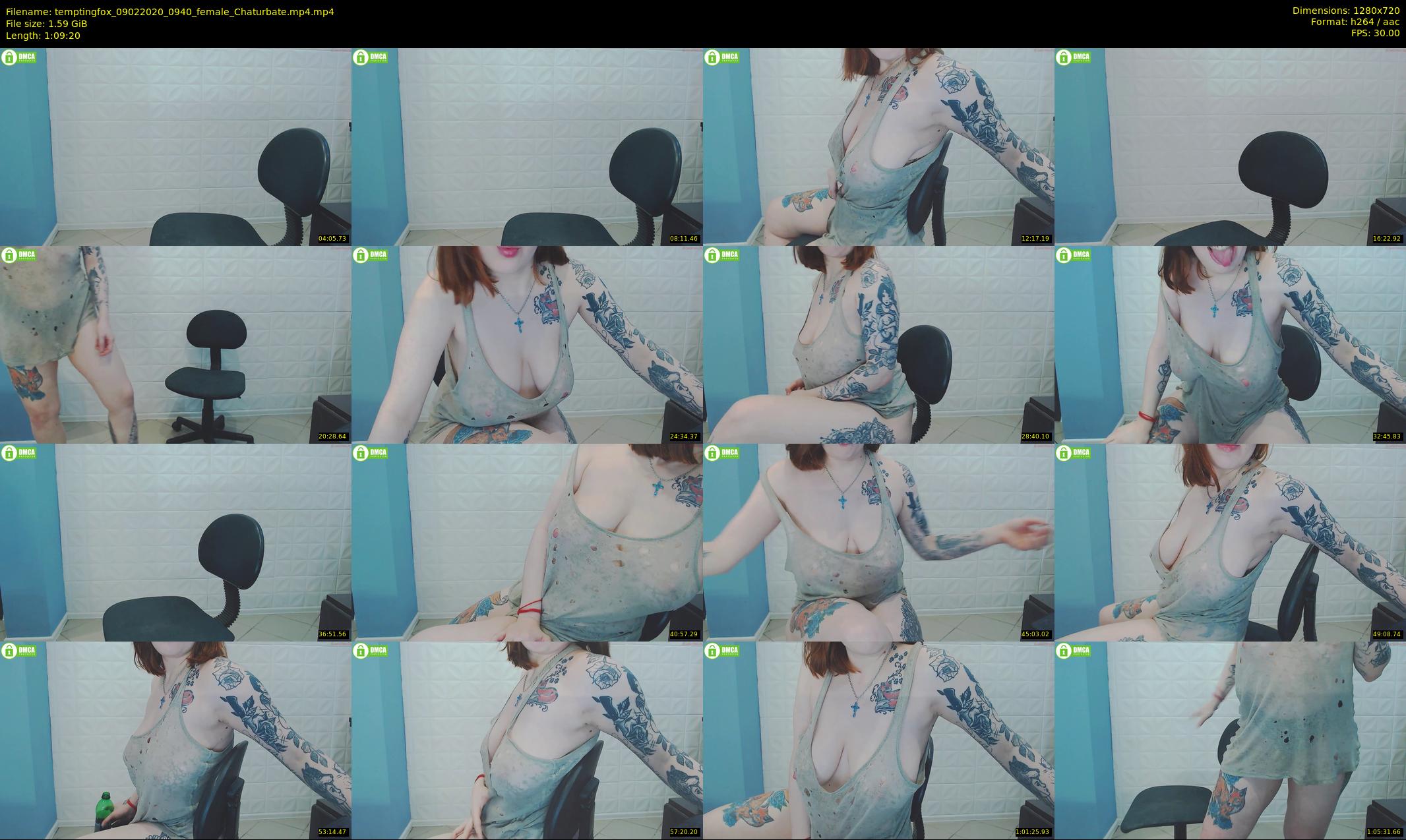 temptingfox — 70 minute Chaturbate female cam show recording, 720p, Feb 9, 2020