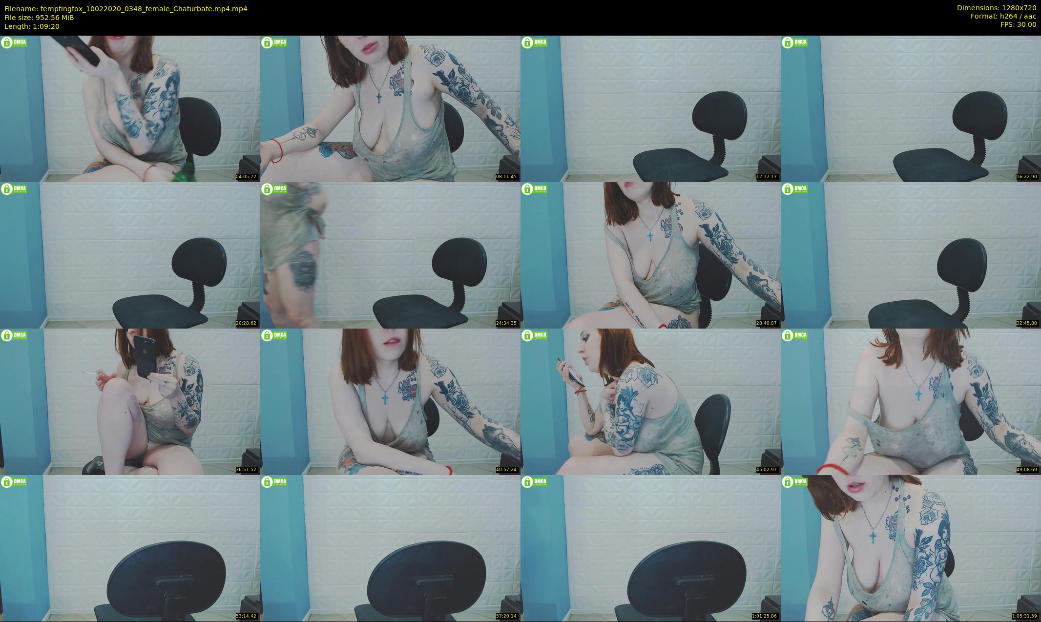 temptingfox — 70 minute Chaturbate female cam show recording, 720p, Feb 10, 2020