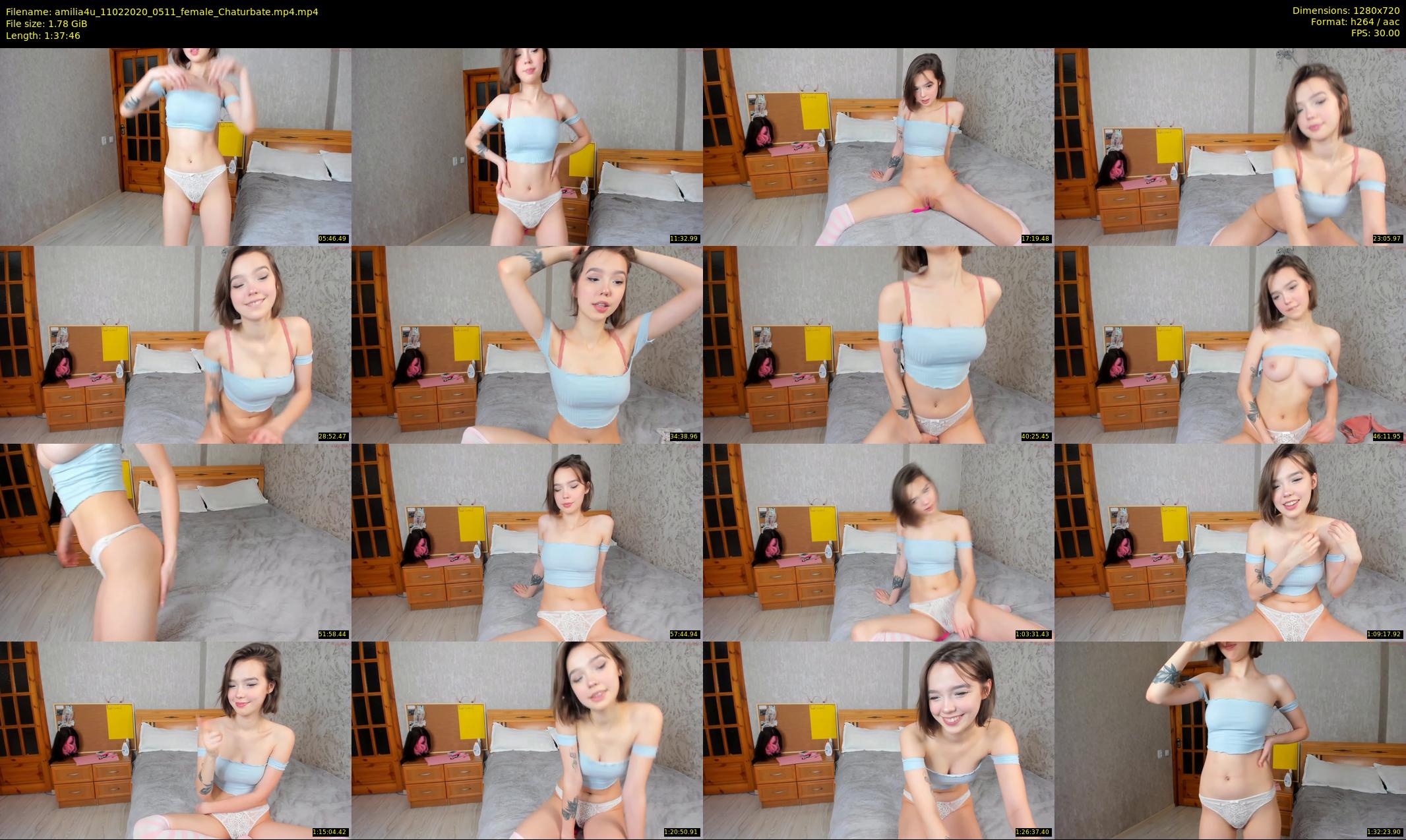 amilia4u — 98 minute Chaturbate female cam show recording, 720p, Feb 11, 2020