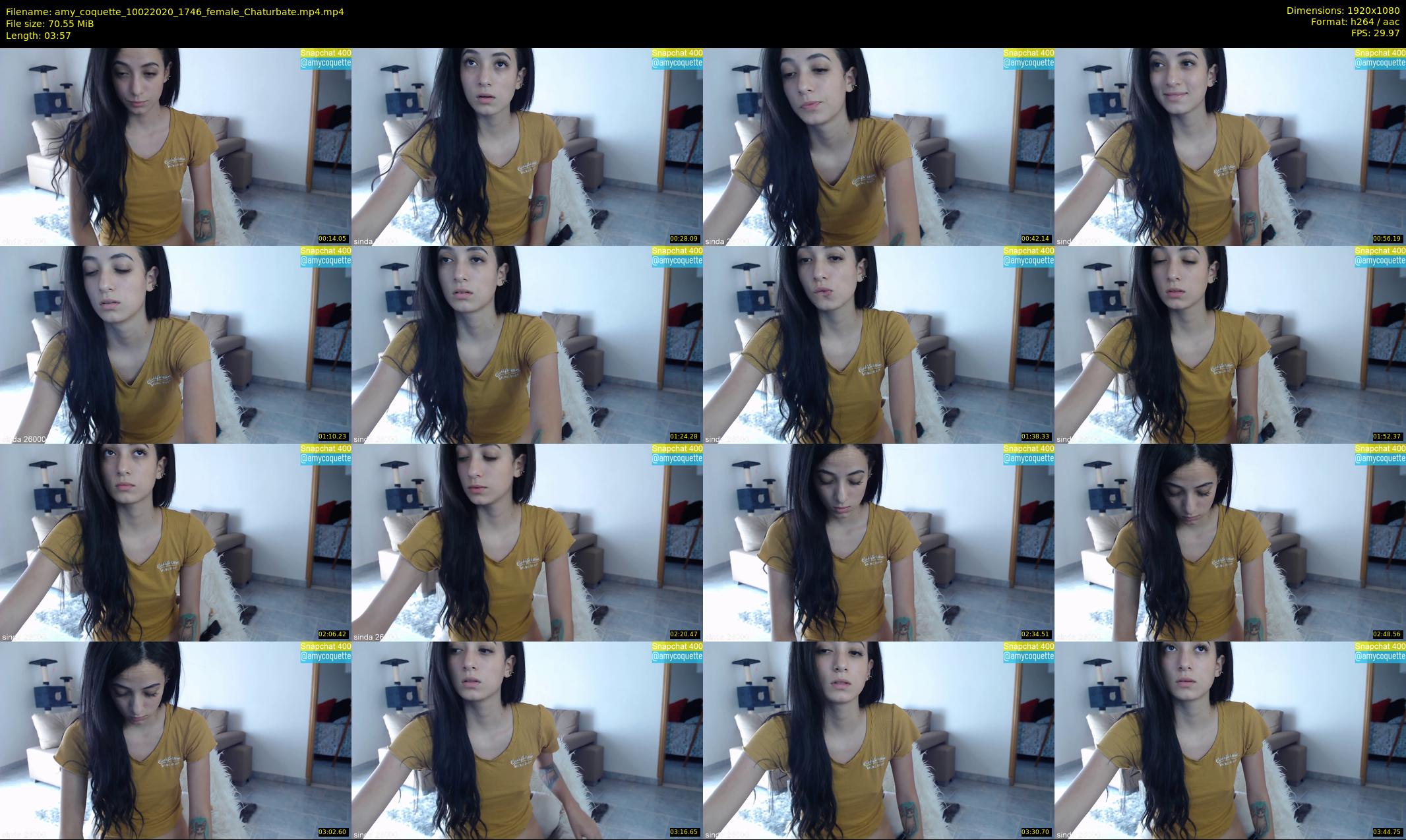 amy_coquette — 4 minute Chaturbate female cam show recording, 1080p, Feb 10, 2020