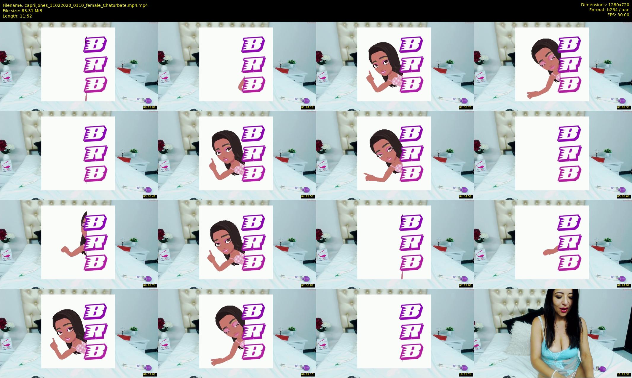 capriijones — 12 minute Chaturbate female cam show recording, 720p, Feb 11, 2020
