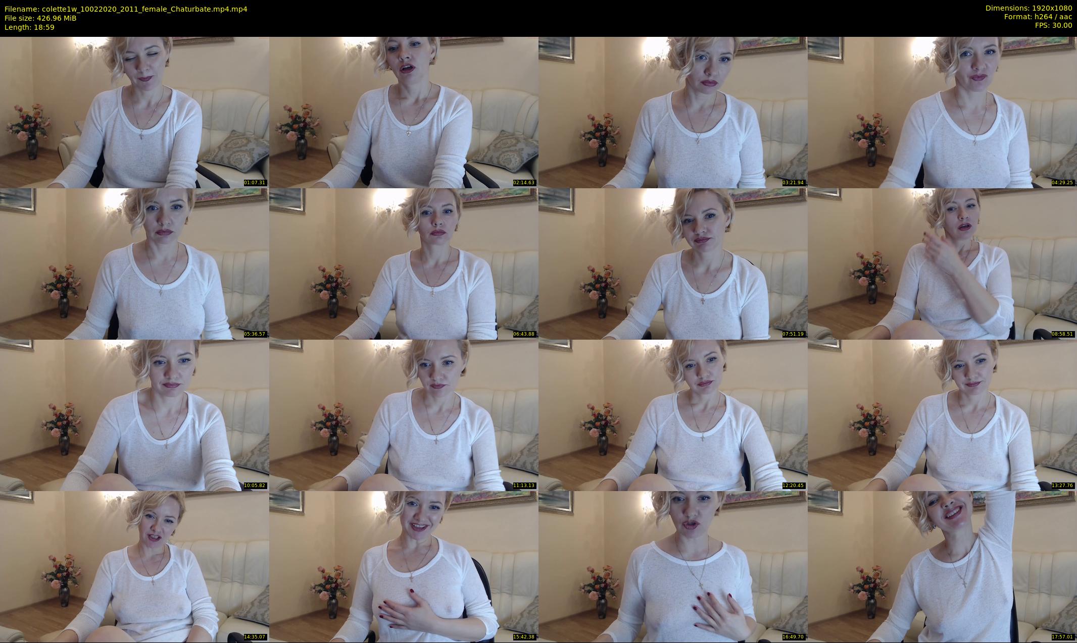 colette1w — 19 minute Chaturbate female cam show recording, 1080p, Feb 10, 2020
