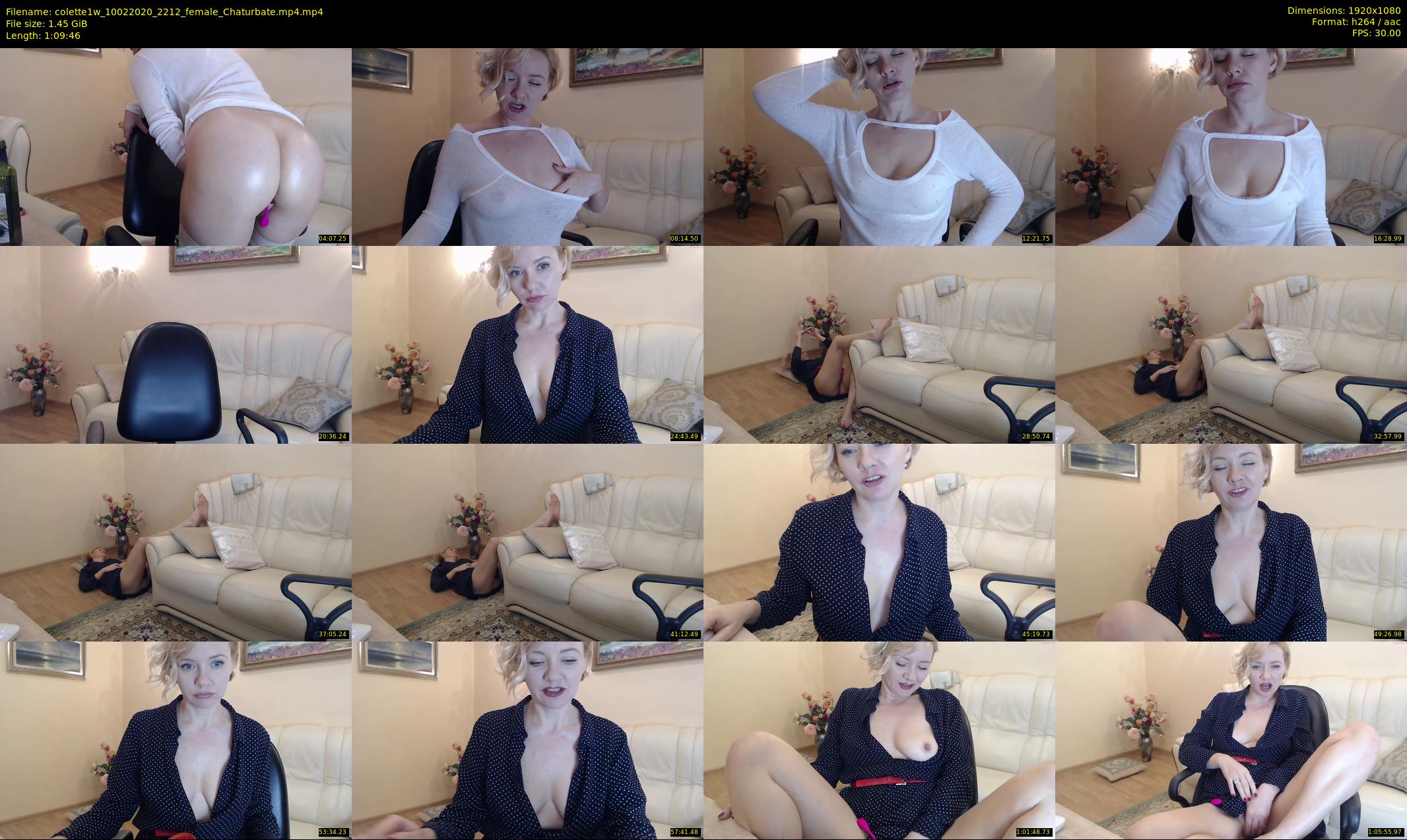 colette1w — 70 minute Chaturbate female cam show recording, 1080p, Feb 10, 2020