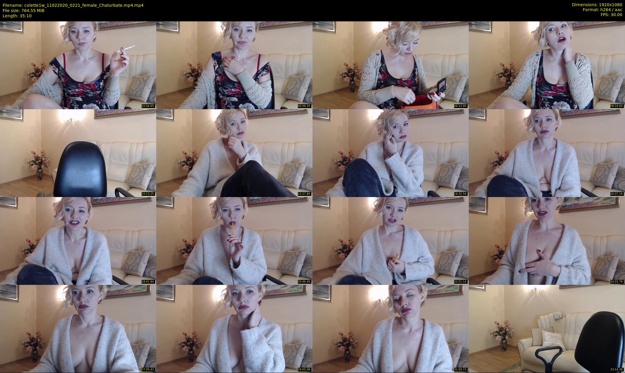 colette1w — 36 minute Chaturbate female cam show recording, 1080p, Feb 11, 2020