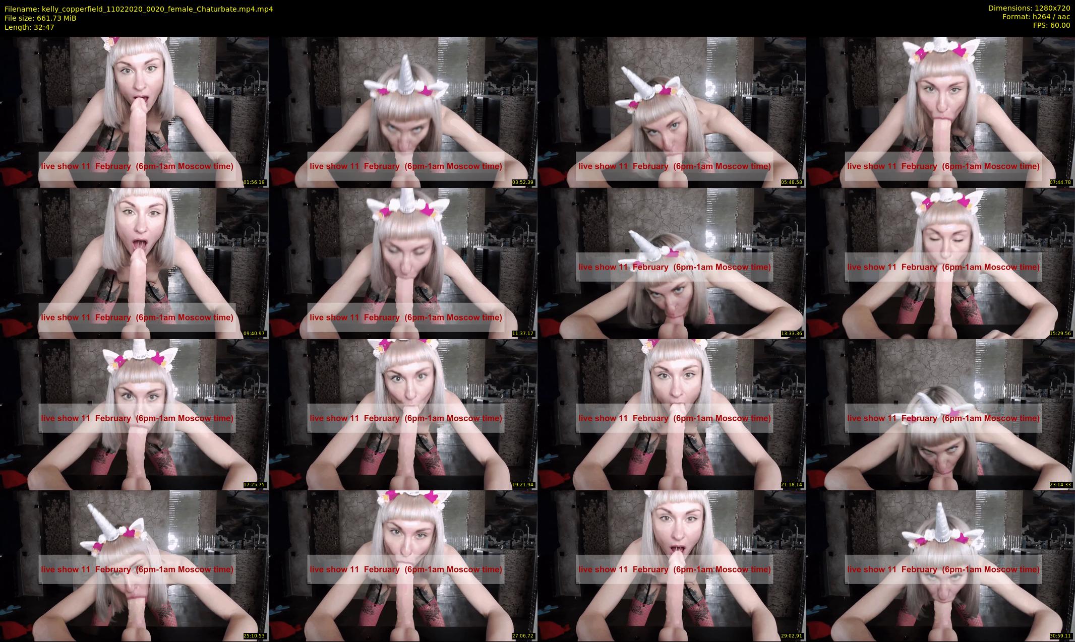 kelly_copperfield — 33 minute Chaturbate female cam show recording, 720p, Feb 11, 2020