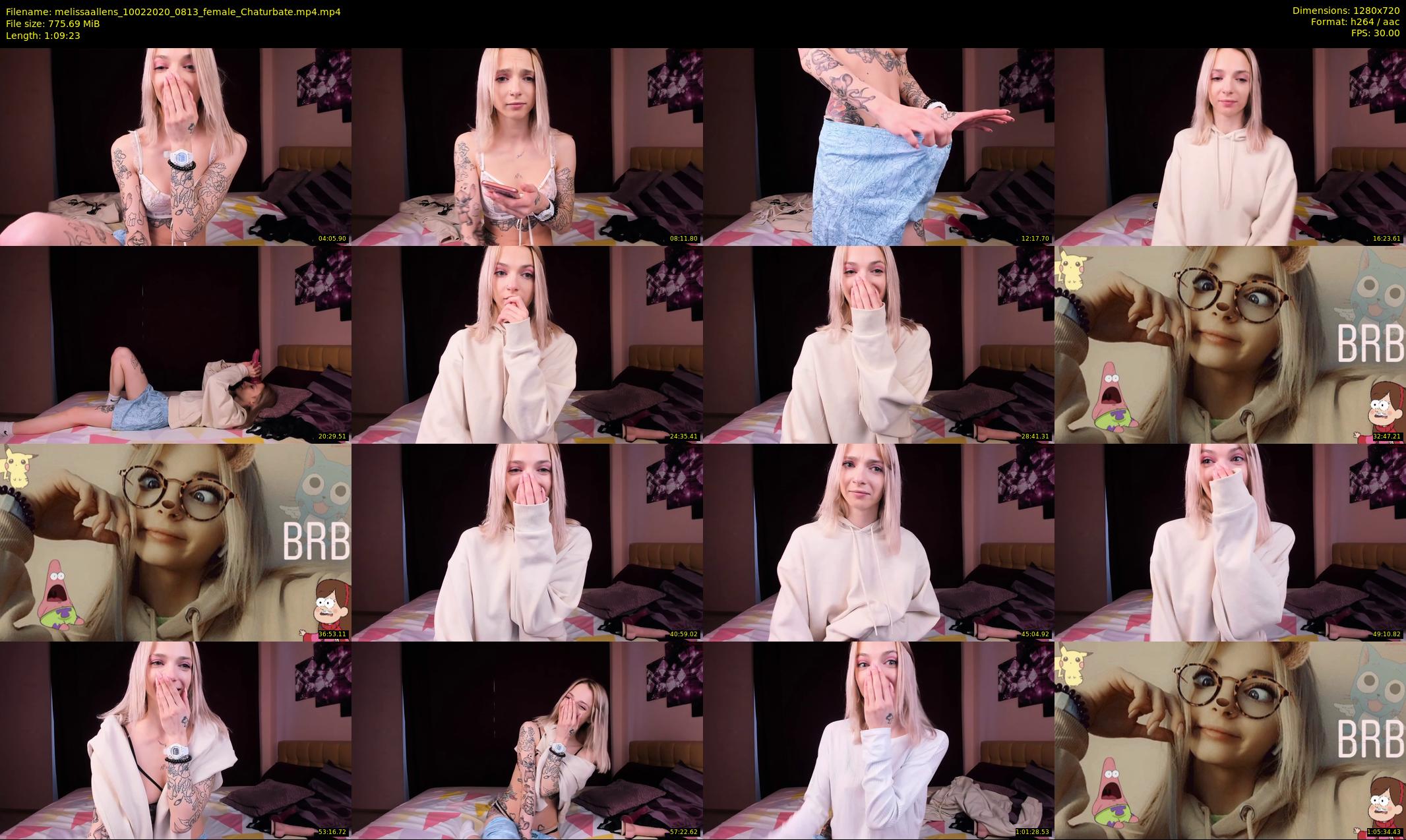 melissaallens — 70 minute Chaturbate female cam show recording, 720p, Feb 10, 2020