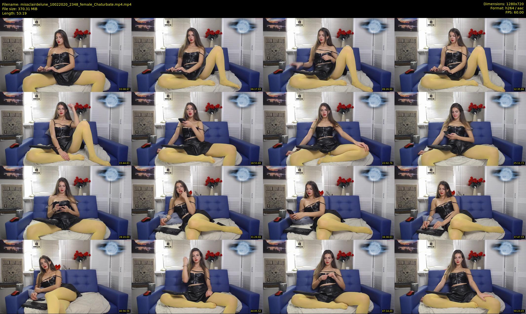 missclairdelune — 54 minute Chaturbate female cam show recording, 720p, Feb 10, 2020