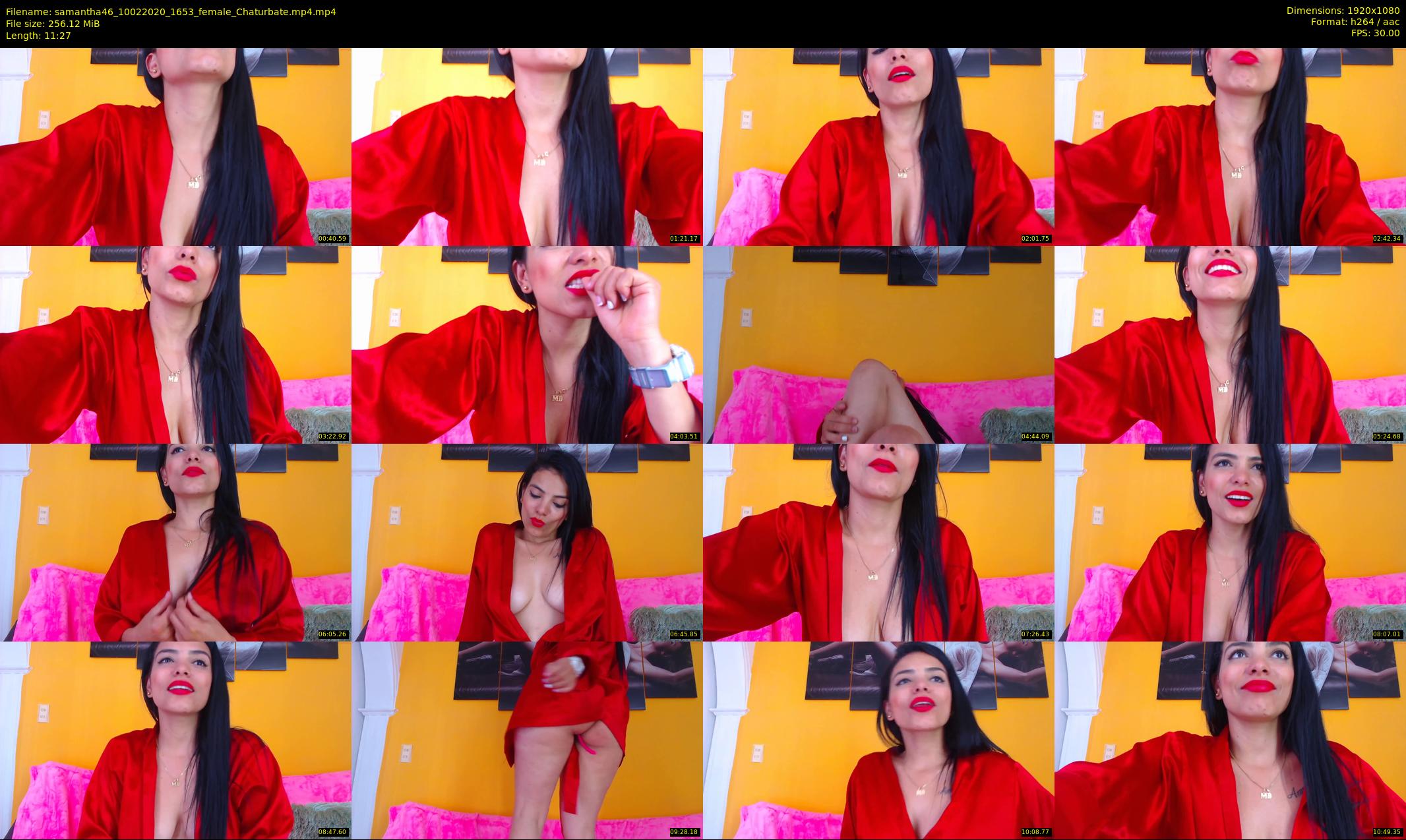 samantha46 — 12 minute Chaturbate female cam show recording, 1080p, Feb 10, 2020