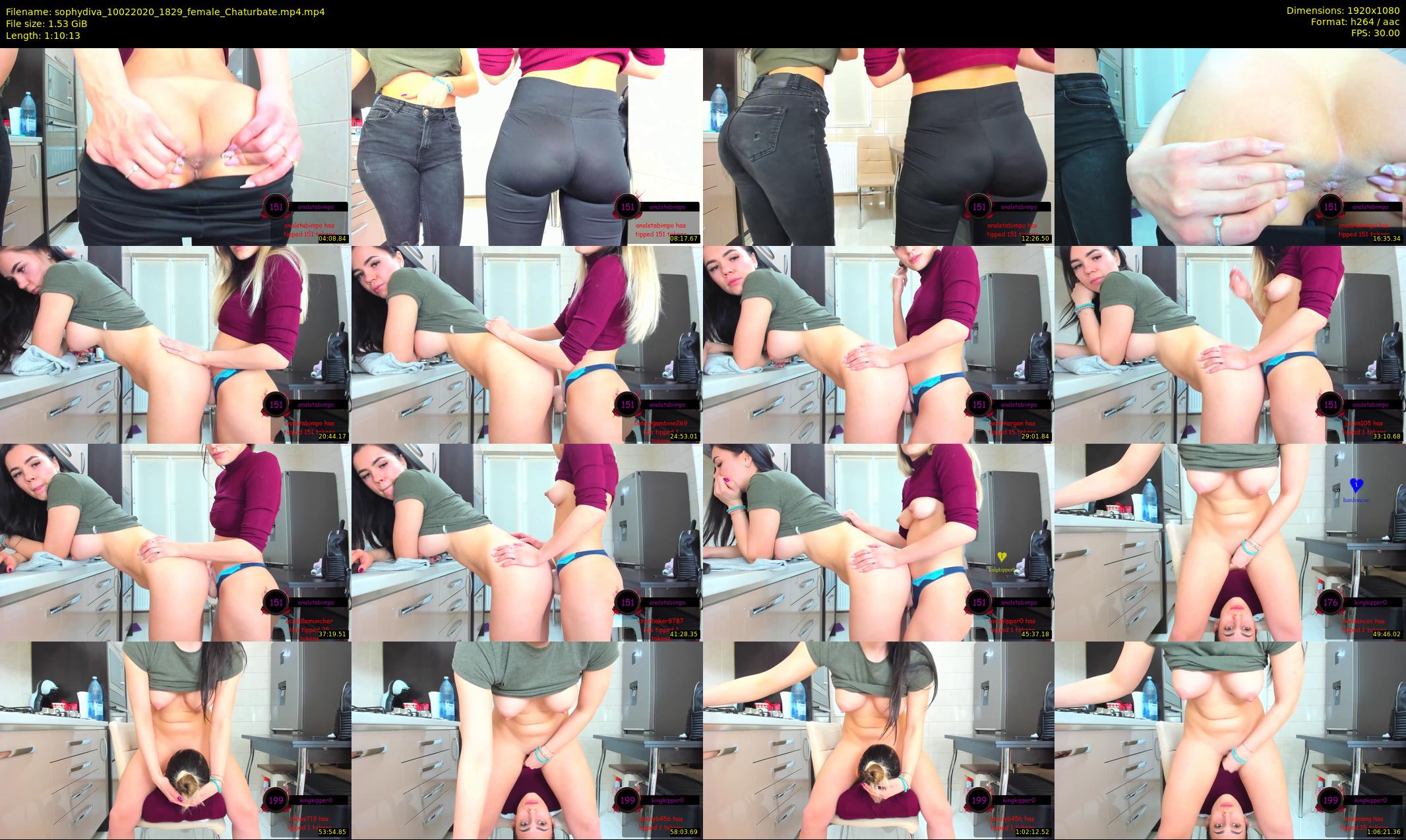 sophydiva — 71 minute Chaturbate female cam show recording, 1080p, Feb 10, 2020