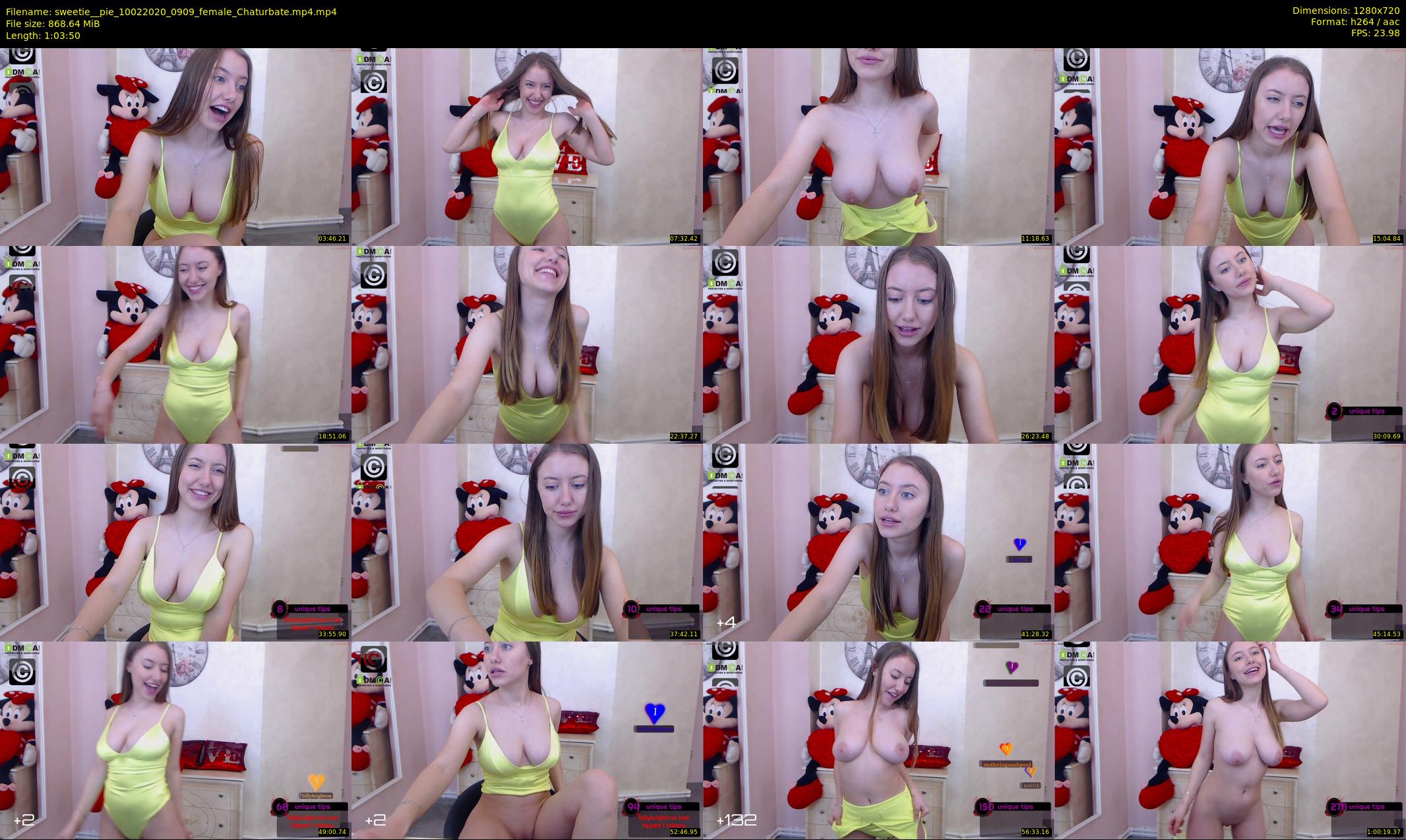 sweetie__pie — 64 minute Chaturbate female cam show recording, 720p, Feb 10, 2020