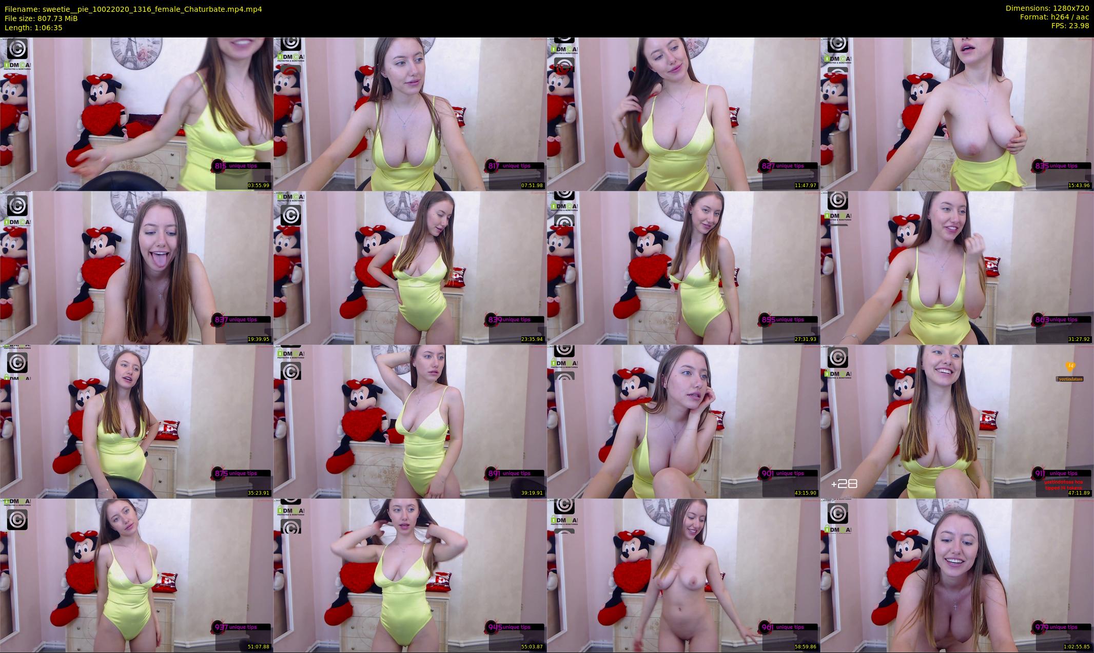 sweetie__pie — 67 minute Chaturbate female cam show recording, 720p, Feb 10, 2020