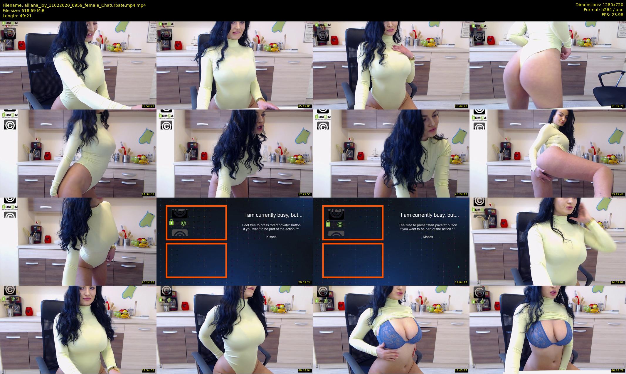 alliana_joy — 50 minute Chaturbate female cam show recording, 720p, Feb 11, 2020