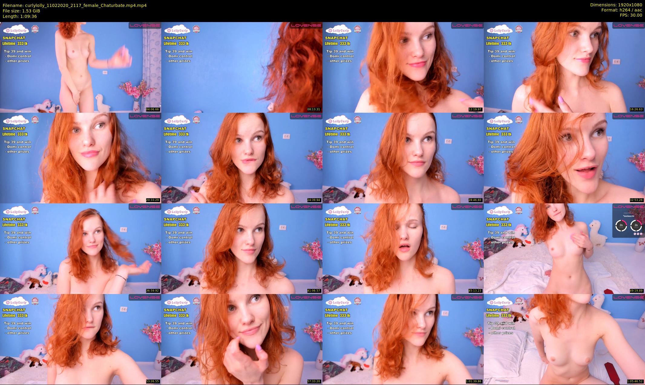 curlylolly — 70 minute Chaturbate female cam show recording, 1080p, Feb 11, 2020